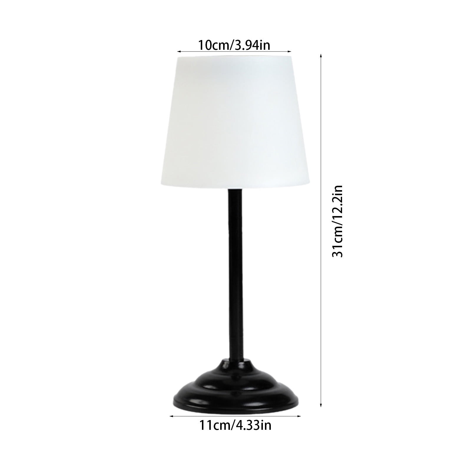 JJBNSH Solar Table Lamp, Rechargeable Wireless LED Desk Light for Patio Garden (Black, 10 in) 2ajwv