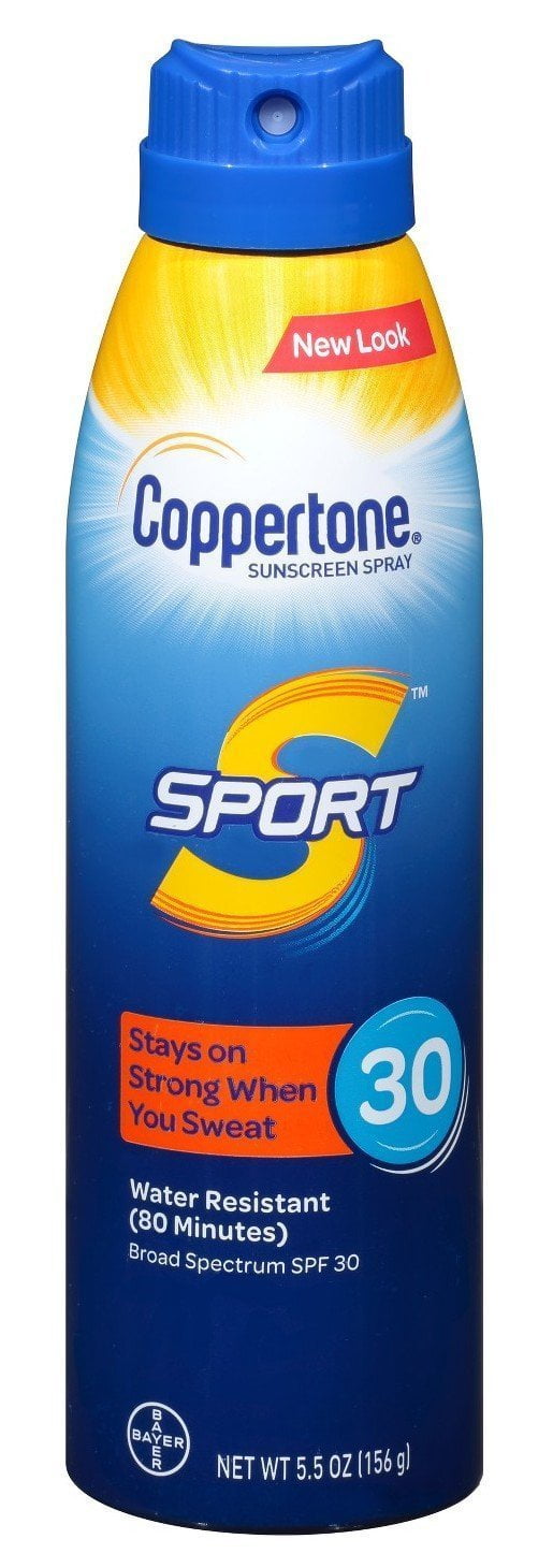 Coppertone Sport SPF 30 4-in-1 Performance Sunscreen Spray (Clear, 11 fl oz, 2 Pack) klp7f
