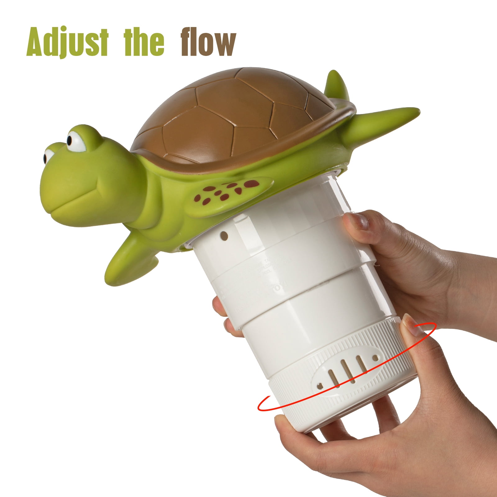 XY-WQ Floating Pool Chlorine Dispenser, Turtle Shape Chemical Tablet Holder for Swimming Pools and Spas (1 Piece) 41itj
