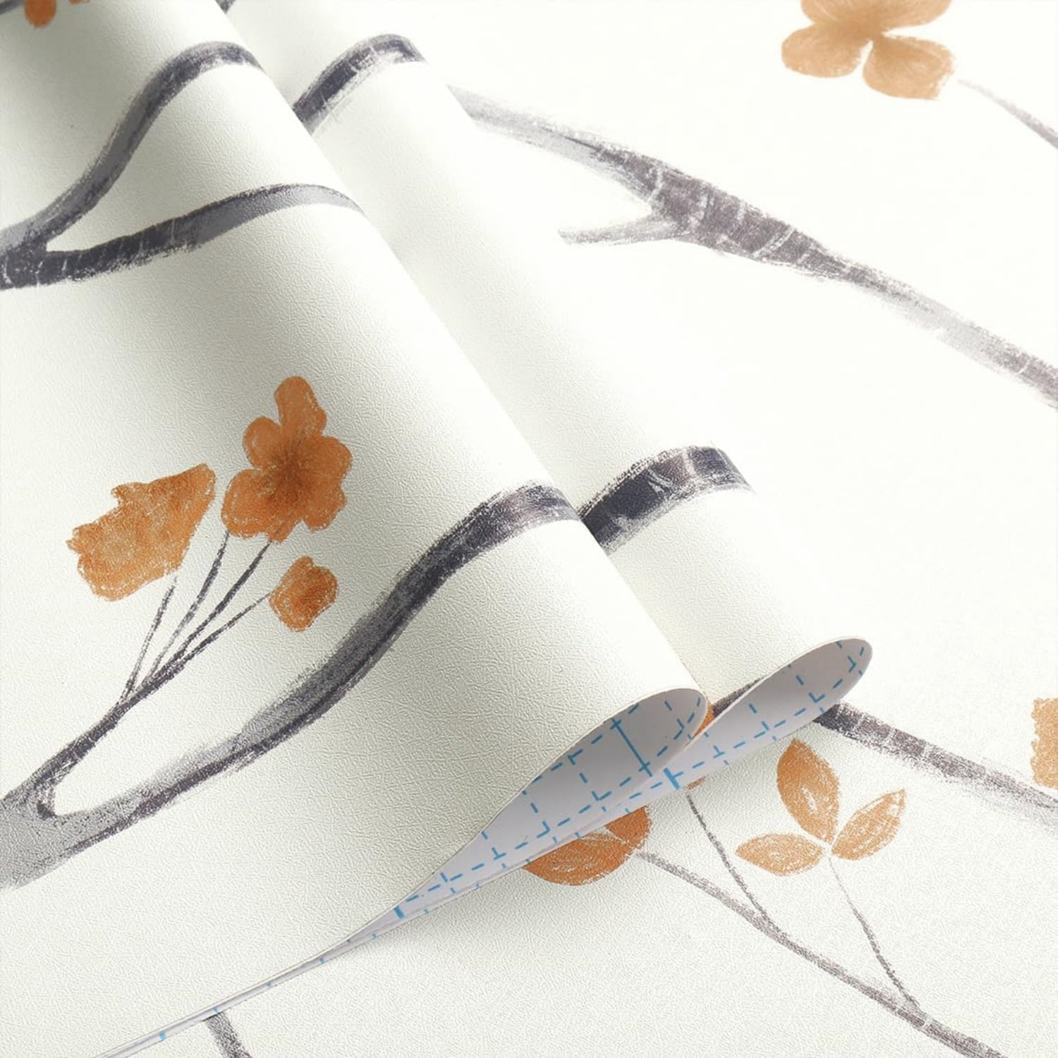Generic Peel and Stick Wallpaper Self-Adhesive Vinyl Roll for Wall Decor (Orange, 16.14 in x 393.7 in) 4wg91