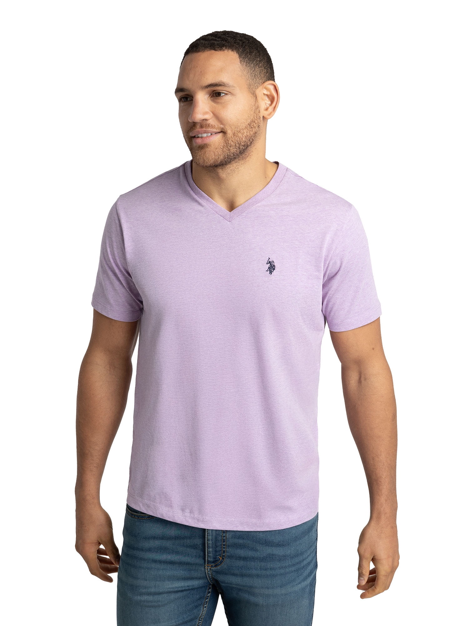 U.S. Polo Assn. Men's Basic Short Sleeve V-Neck T-Shirt (Solid, S) j99l1