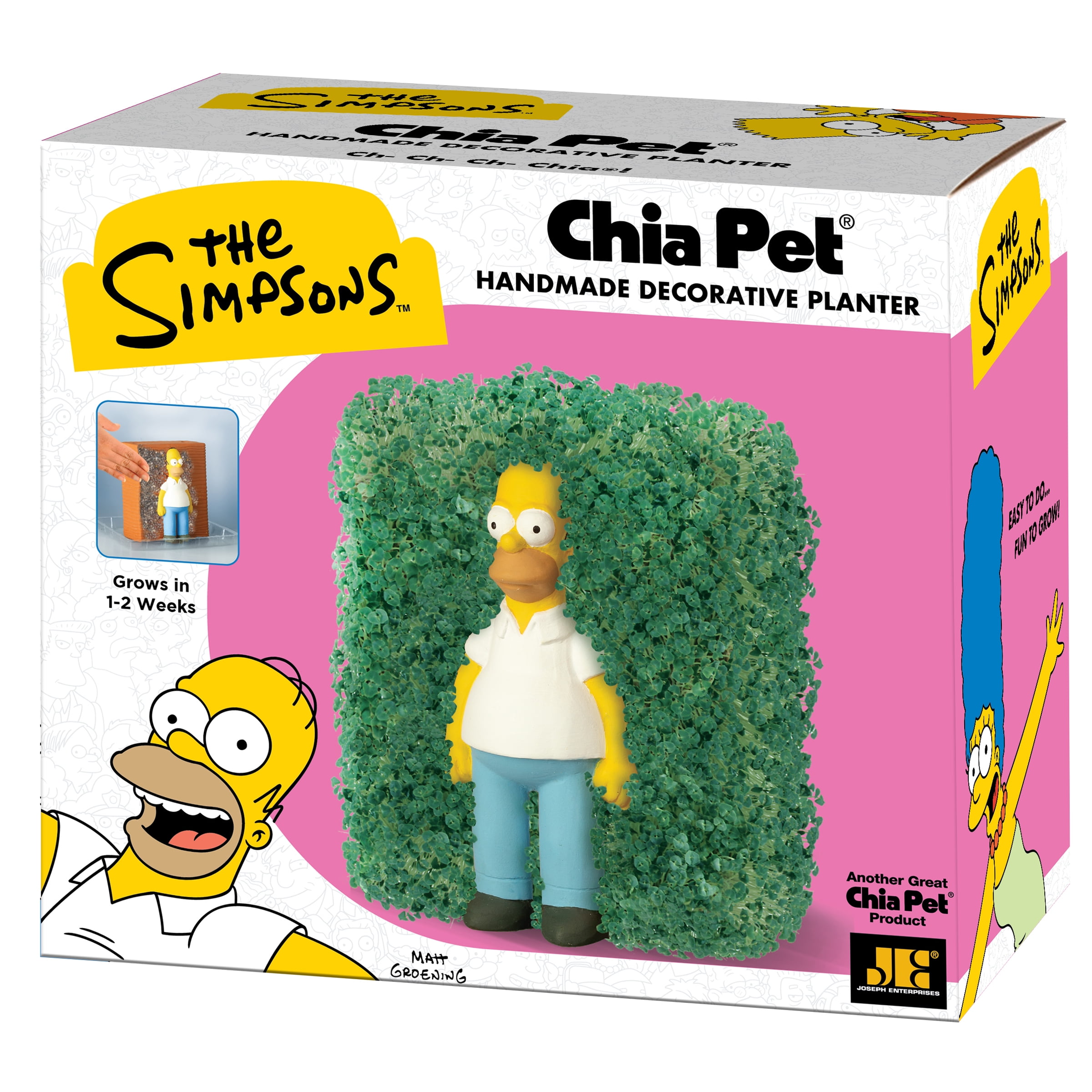 Chia Pet Homer Simpson Handmade Decorative Planter (Red, 1 Pack) yrar0