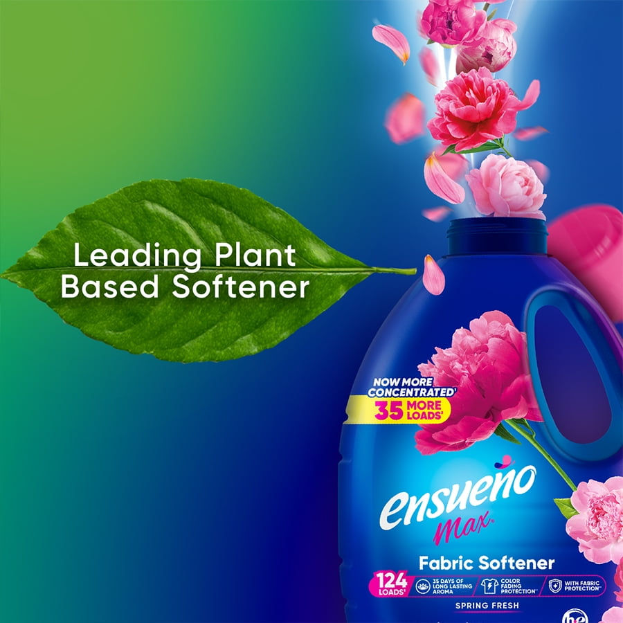 Ensueno Spring Fresh Fabric Softener, Long-Lasting Microcapsule Scent Technology (105 oz) qa6mm