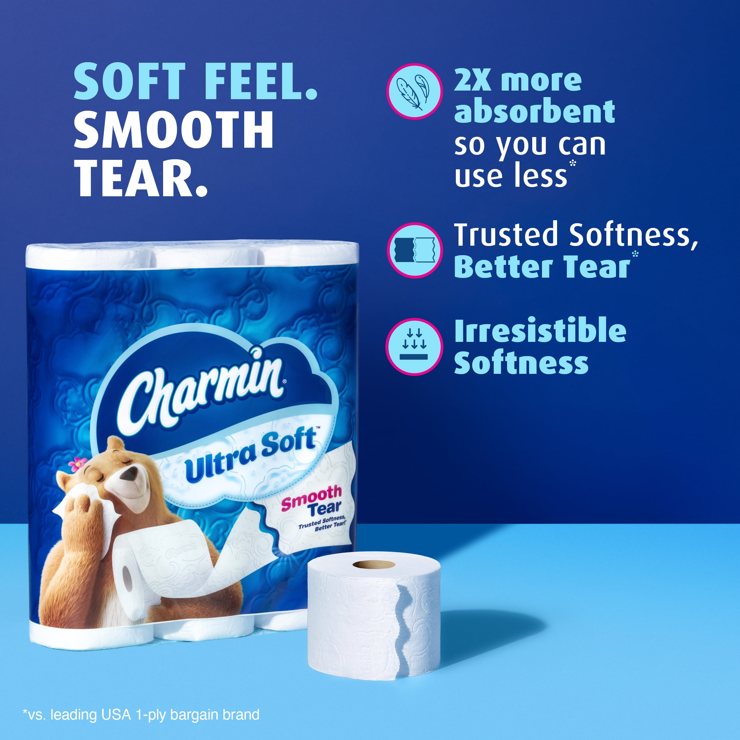 Charmin Ultra Soft Toilet Paper (12 Mega XL Rolls, 336 Sheets Per Roll) mzvmw