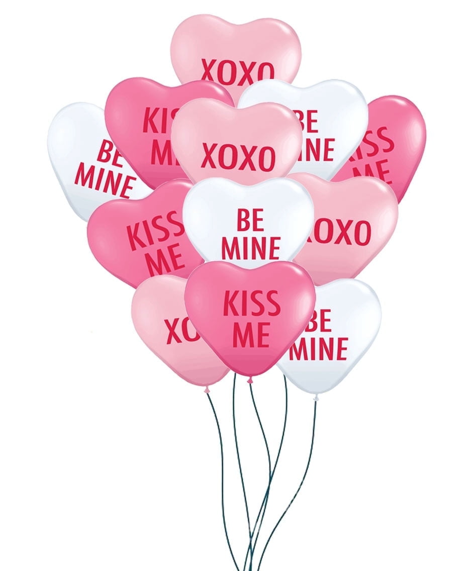 PMU Heart Shaped Latex Balloons with Confetti Dots Design for Romantic Events (White, 11 in, 12 Pack) jndvk