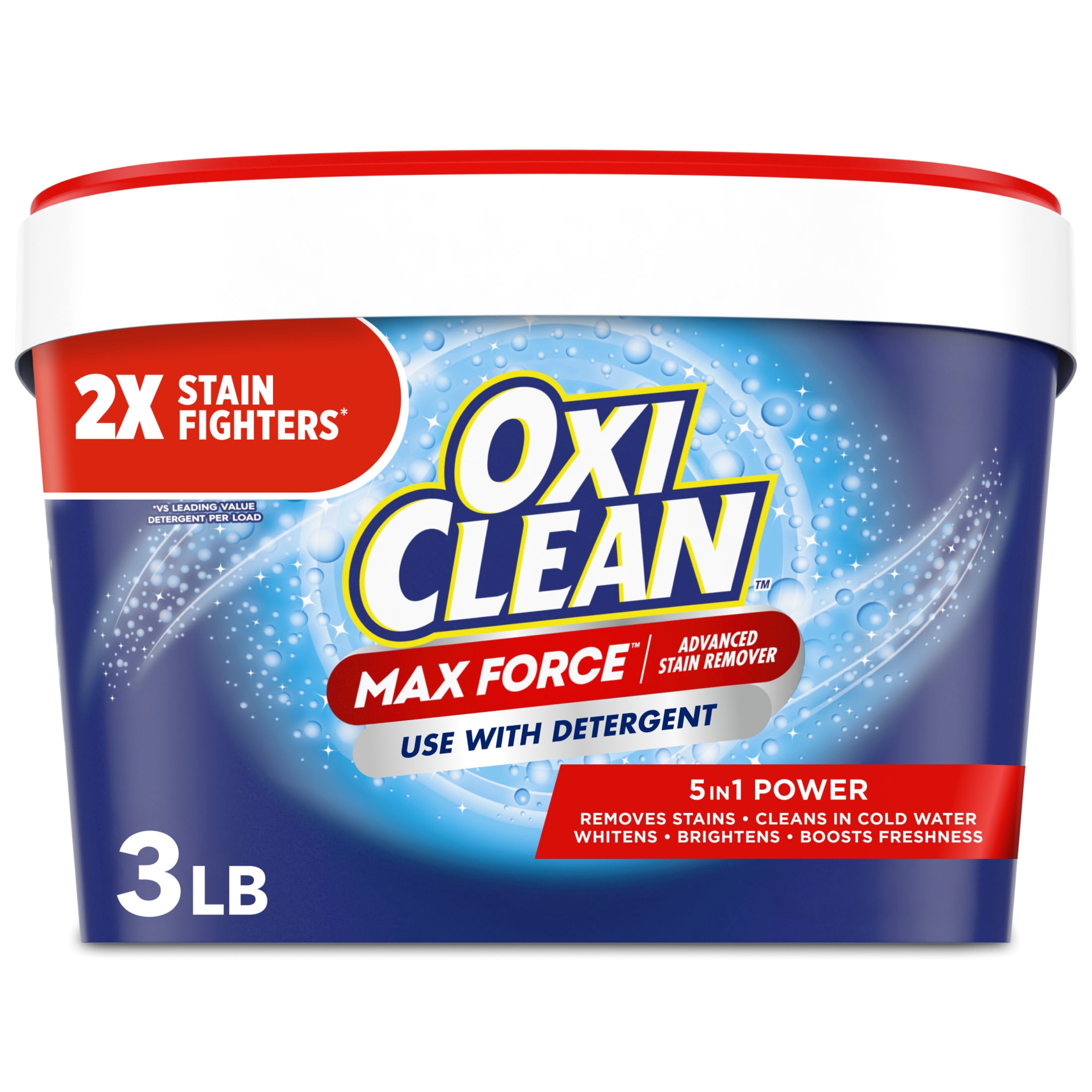 OxiClean Max Force Advanced Stain Remover Powder, Color-Safe Laundry Additive (3 lb) sgvxf