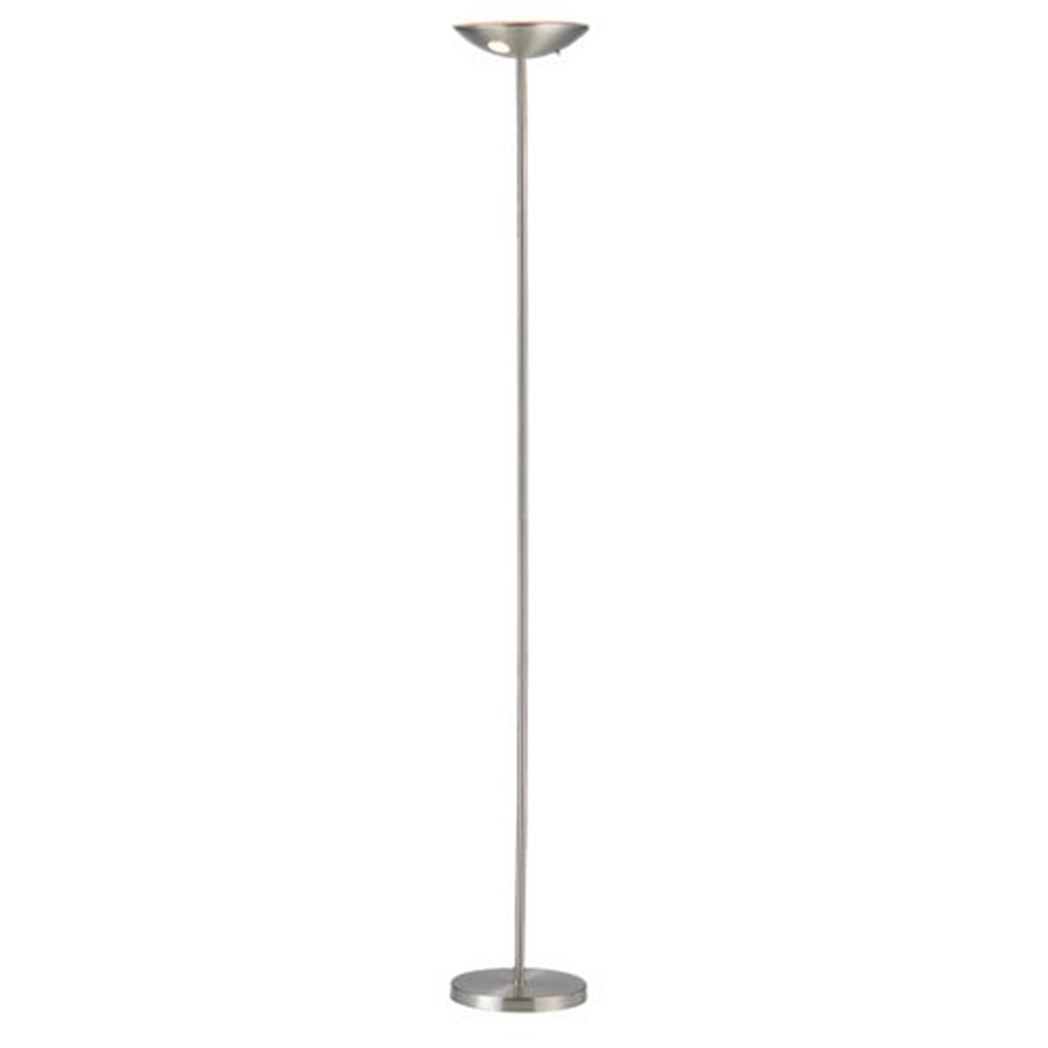 Adesso Mars LED Torchiere Floor Lamp, Energy-Efficient Contemporary Lighting (Brushed Steel, 71 in H) okyvt
