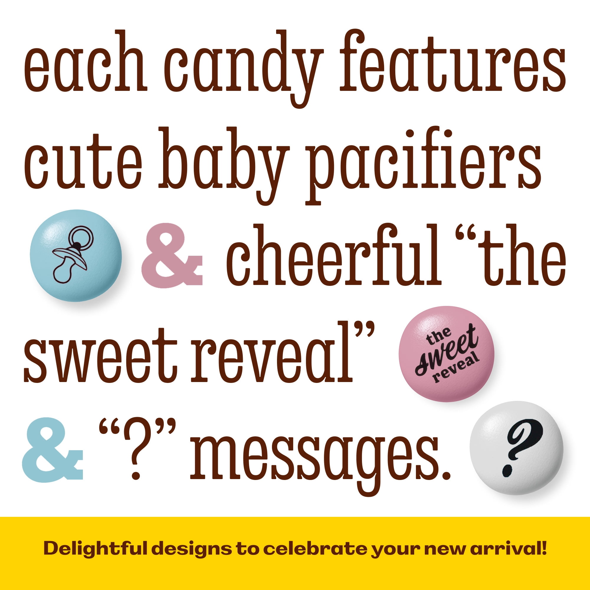 M&M'S Milk Chocolate Candy for Gender Reveal Parties (Light Blue, Light Pink, White, 2 lb) y8kk2