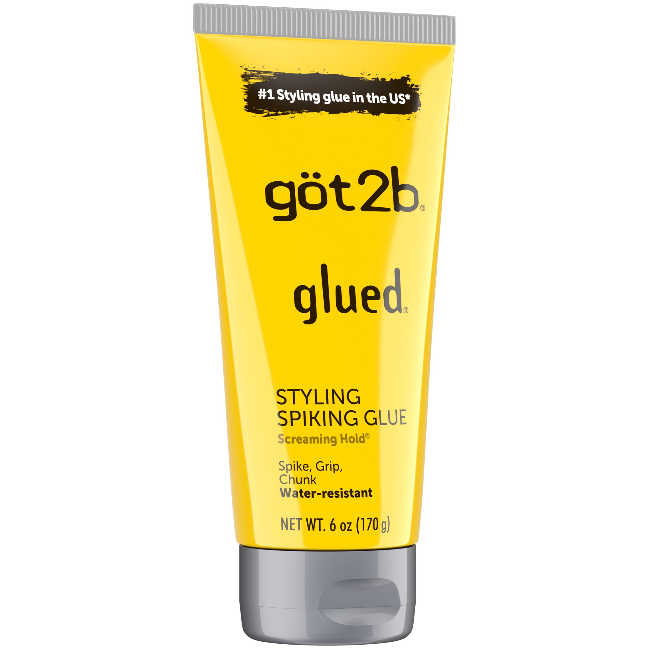 got2b Glued Styling Spiking Hair Gel, Water-Resistant, Screaming Hold for Bold Hairstyles (6 Pack, 6 oz) m7xb7