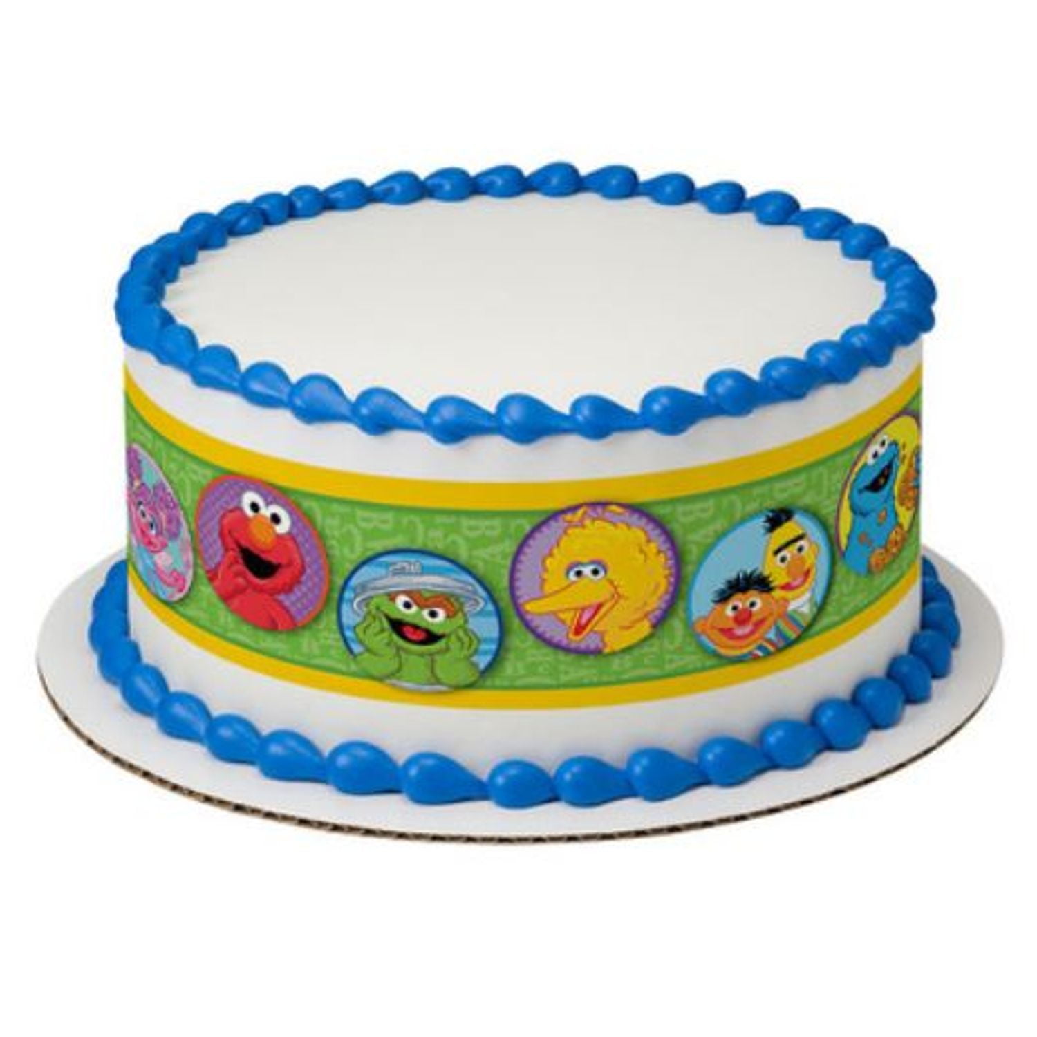 MAK Creations Cake Supply Sesame Street Edible Cake Strips (Multicolor, 3 Strips per Sheet) t0nsn