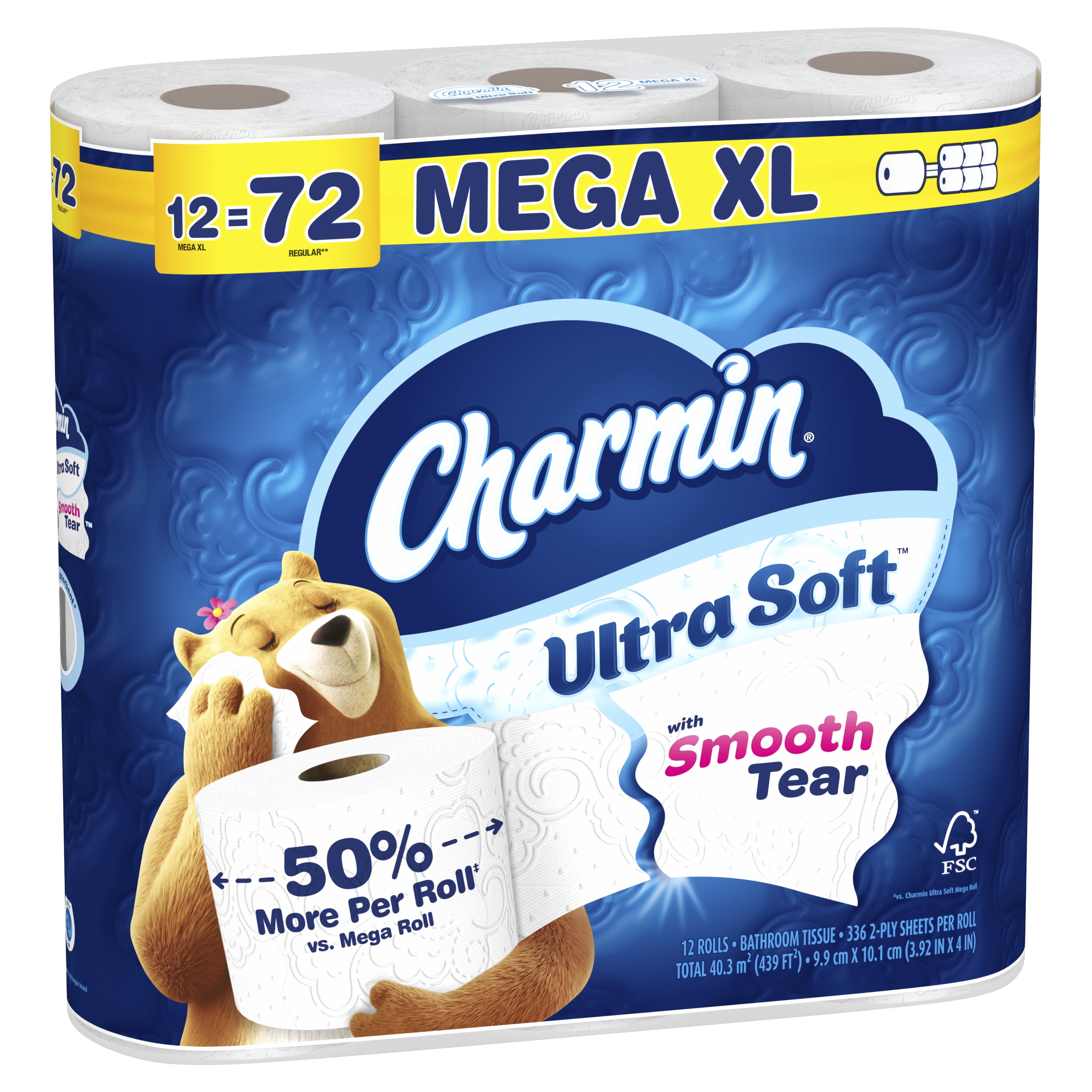 Charmin Ultra Soft Toilet Paper (12 Mega XL Rolls, 336 Sheets Per Roll) mzvmw