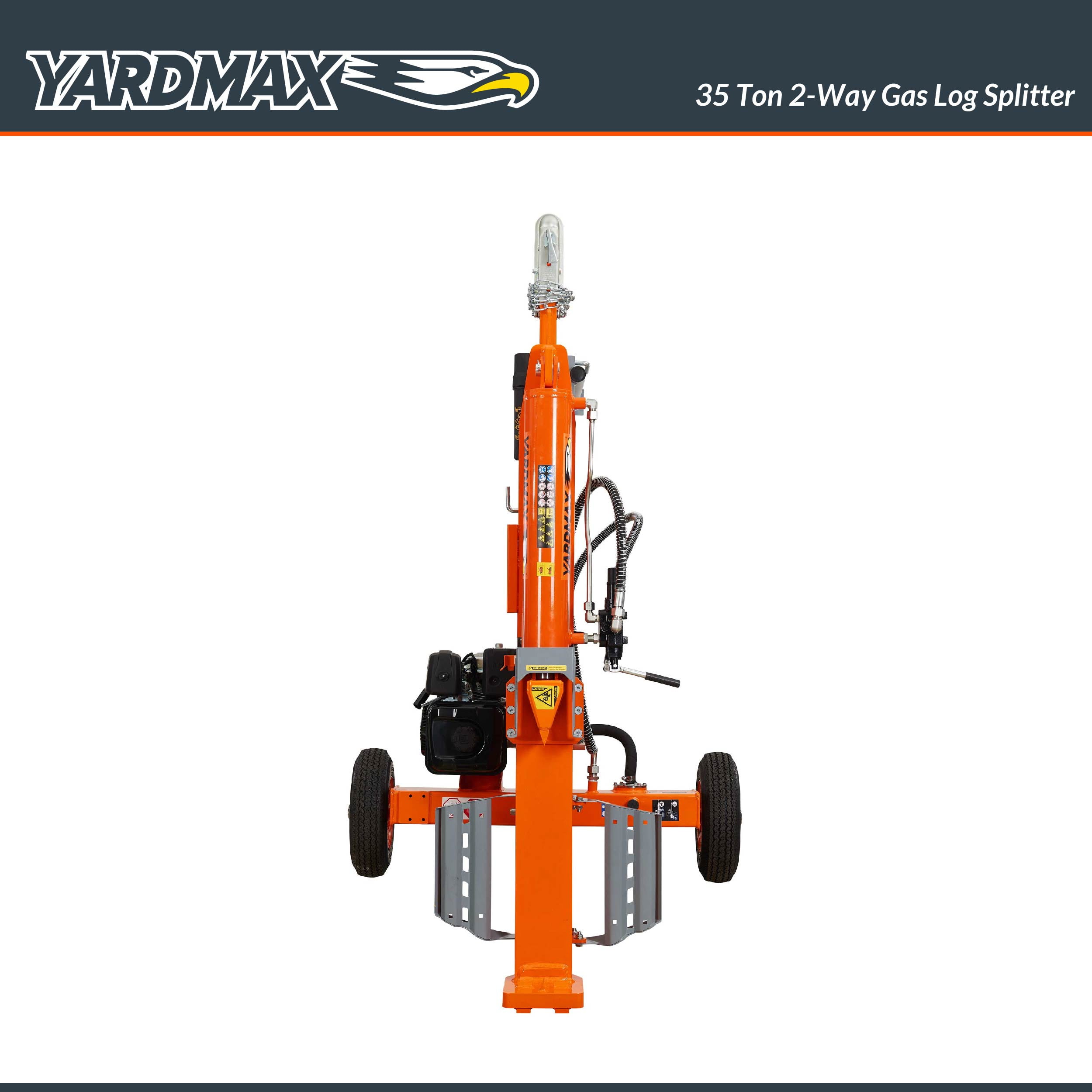 Yardmax 35 Ton Gas Log Splitter with Briggs & Stratton Engine (Orange, 26.5 in) cpqez