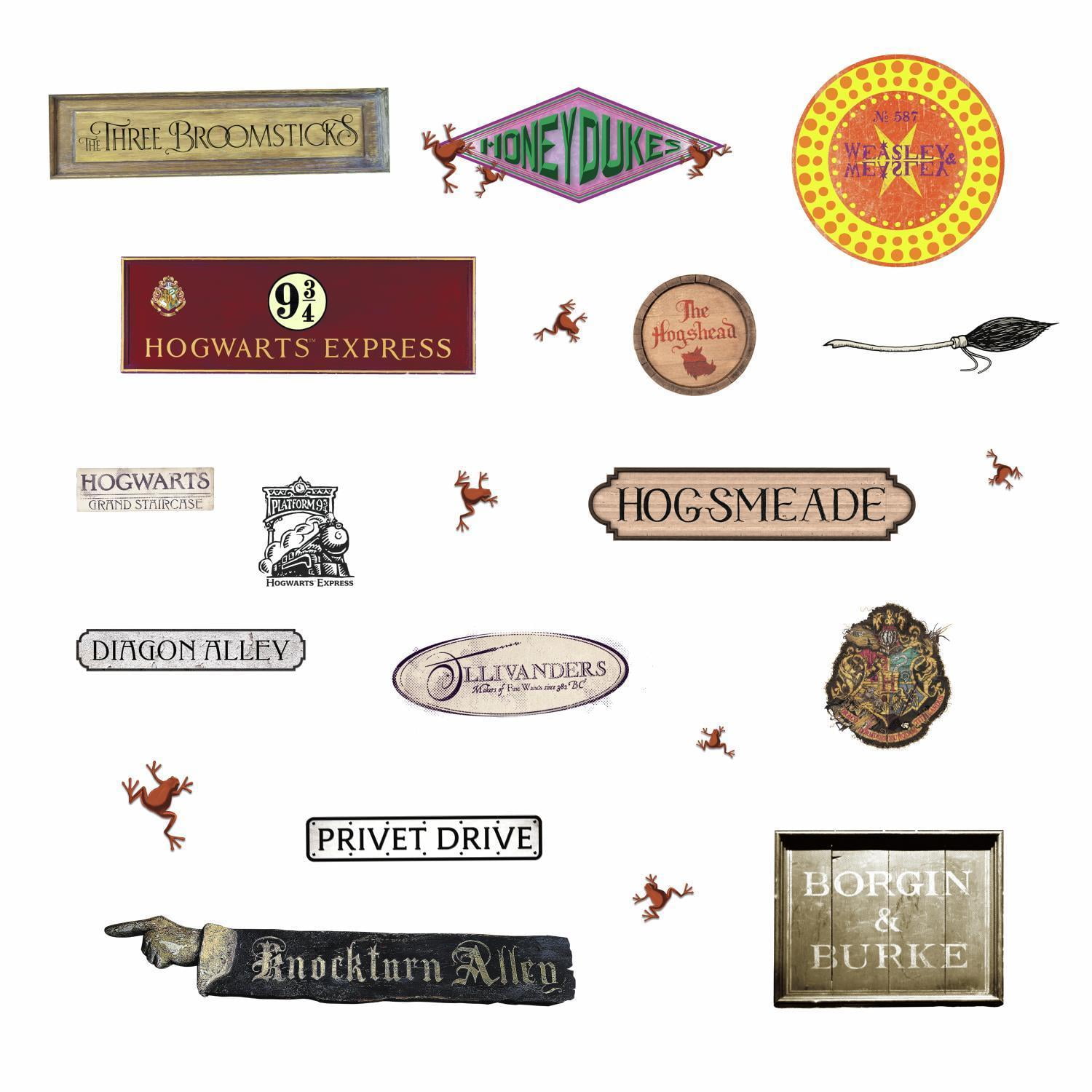 RoomMates Harry Potter Signs Wall Decals & Stickers (Brown, 21 Pieces) 4jvqt