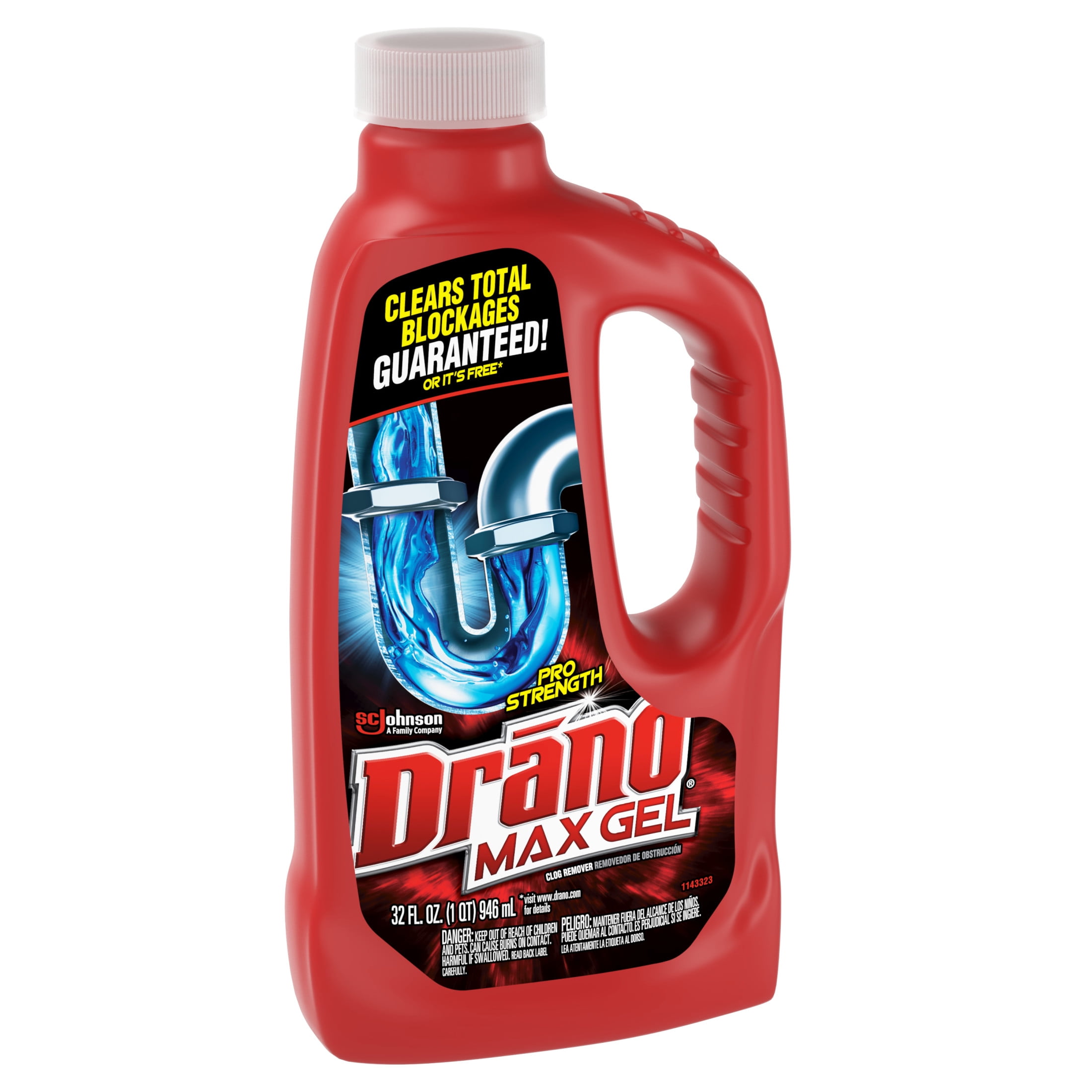 Drano Max Gel Drain Clog Remover, Heavy-Duty Pipe Cleaner for Kitchen and Bathroom (32 oz) 2m72o