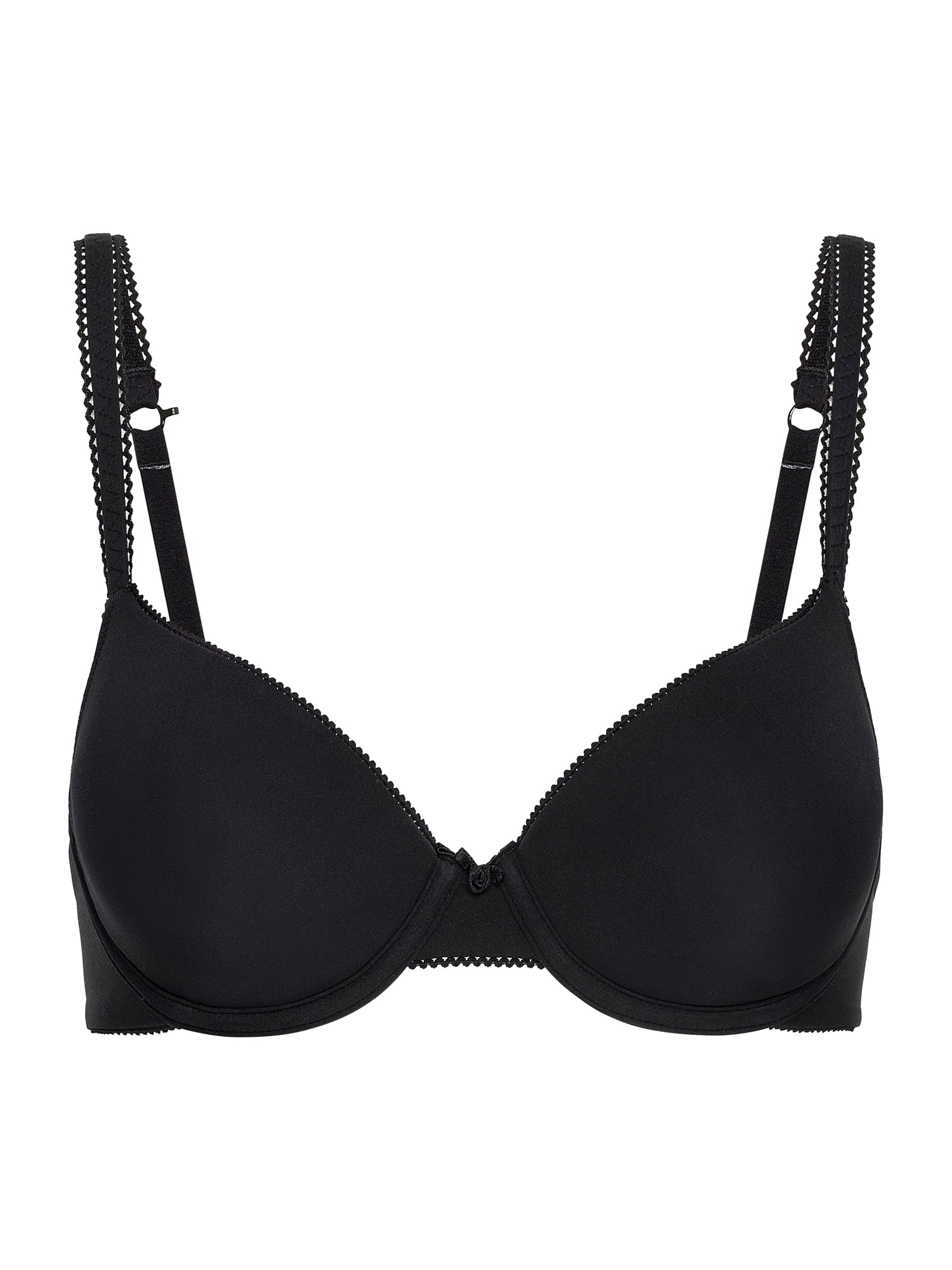 No Boundaries Micro Lightly Lined Demi T-Shirt Bra (Black, 34B) jqok7