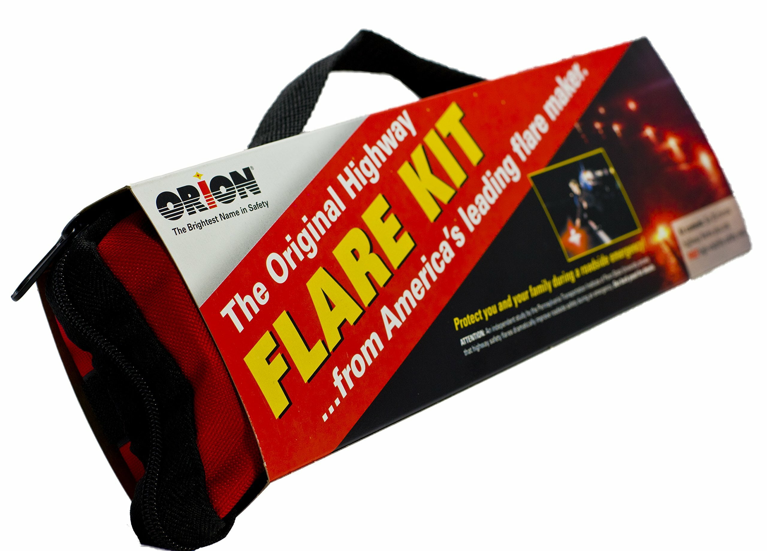 Orion Safety Products Emergency Road Flares and High-Visibility Vest (Orange, 6-Pack) gjhi2