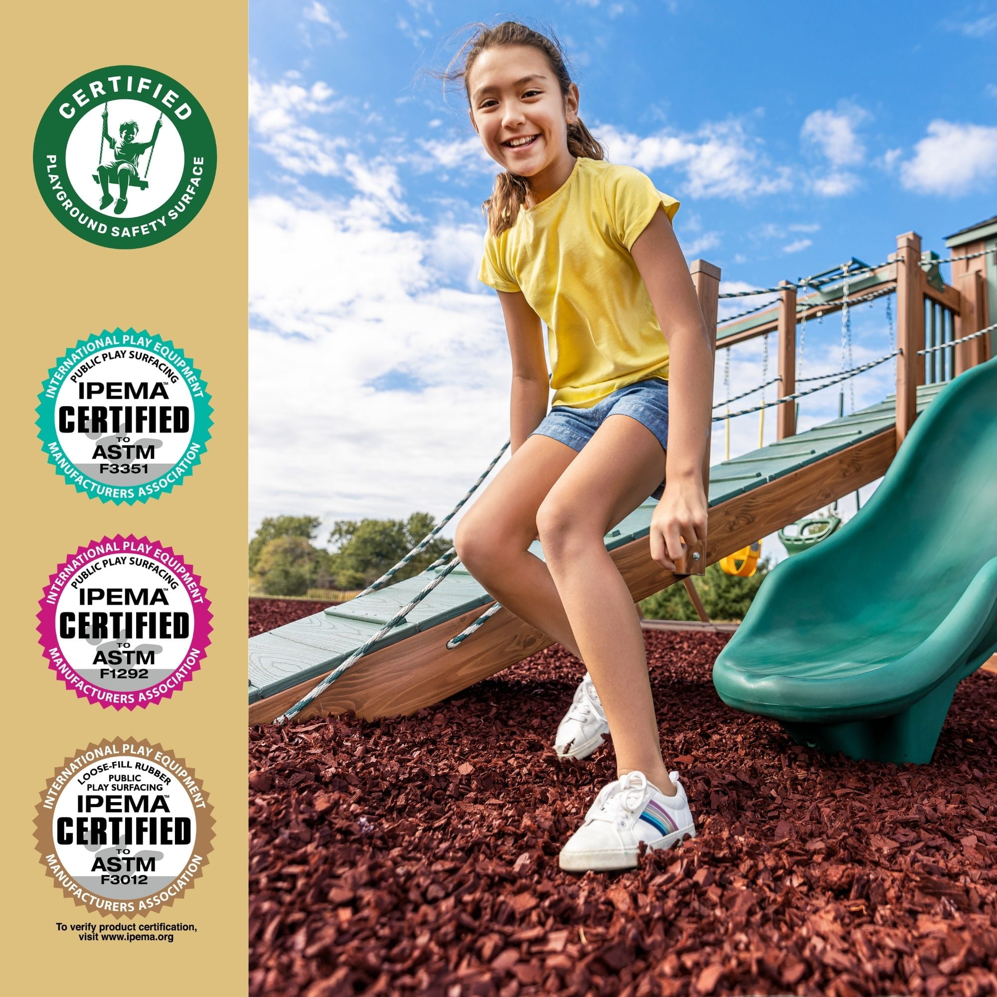 GroundSmart Rubber Mulch for Landscaping and Playgrounds (Red, 1.5 cu ft) 4wn98