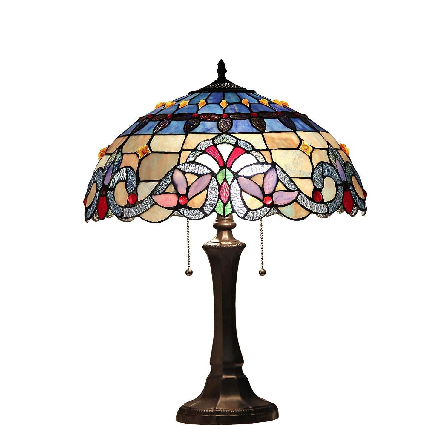 CHLOE Lighting Grenville Tiffany-Style Victorian Table Lamp (Dark Bronze, 16 in Shade) q37ob