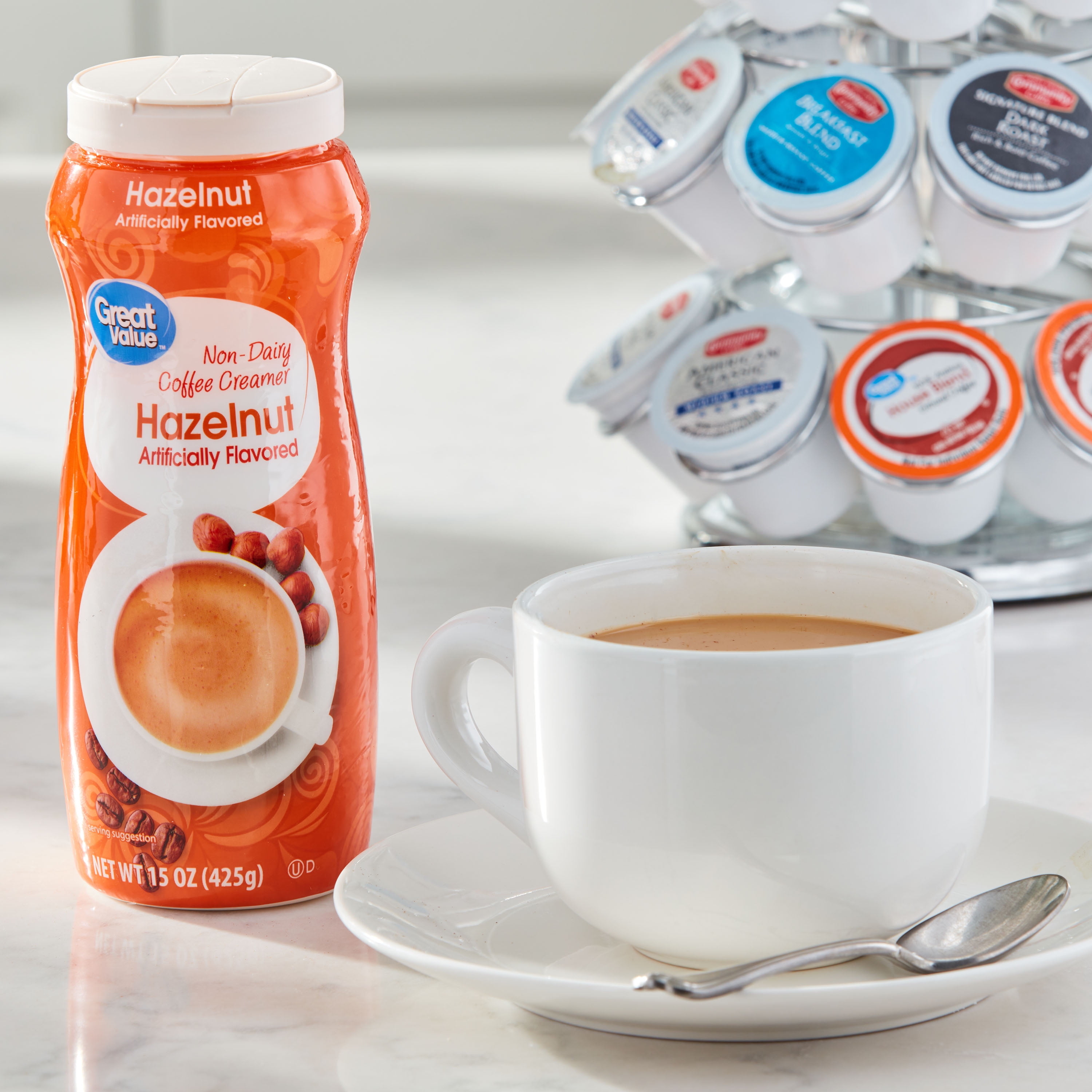 Great Value Non-Dairy Hazelnut Coffee Creamer (Hazelnut, 15 oz) 1p36f