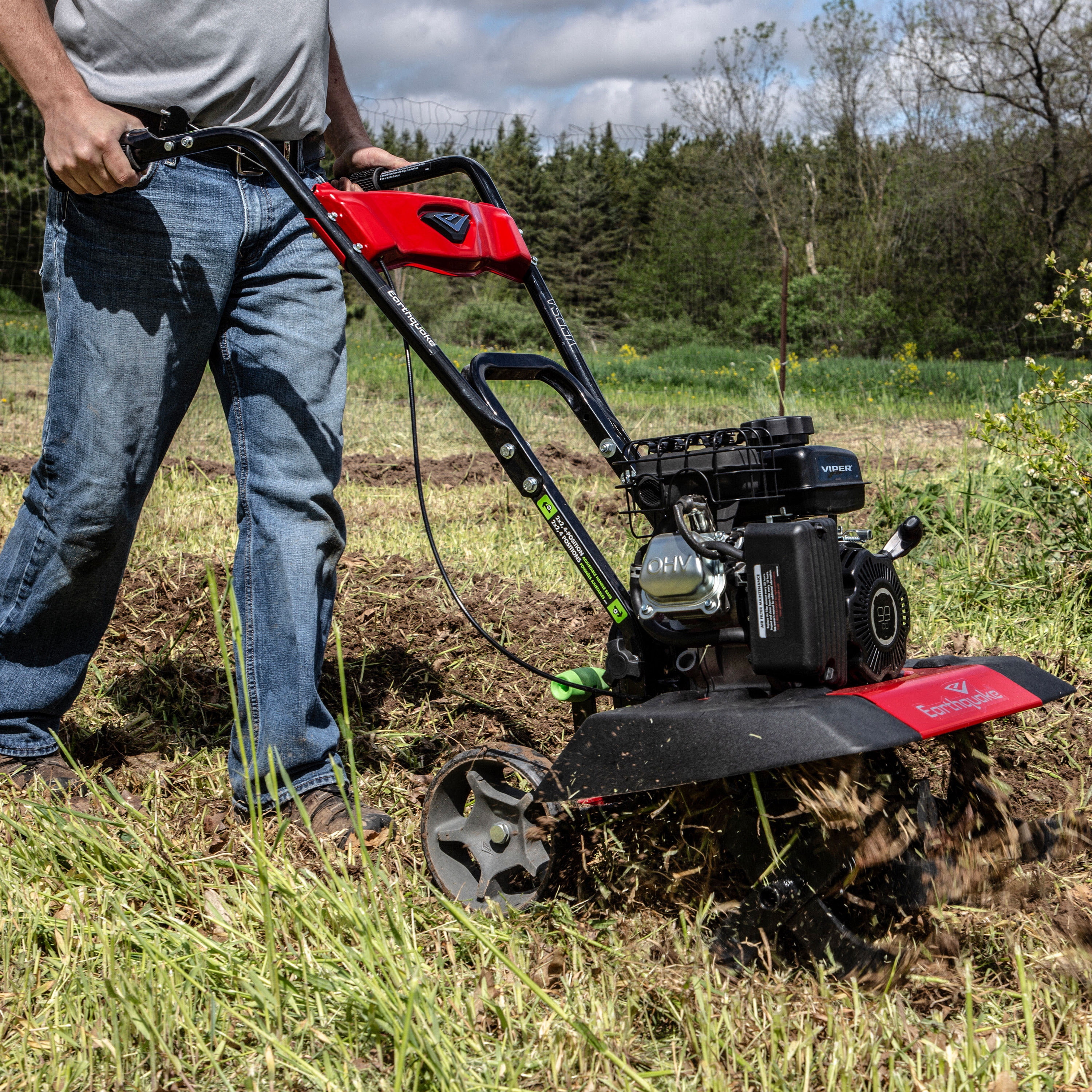 Earthquake Versa Front Tine Tiller, 99cc 4-Cycle Viper Engine (11 in to 21 in Width) 6naqp