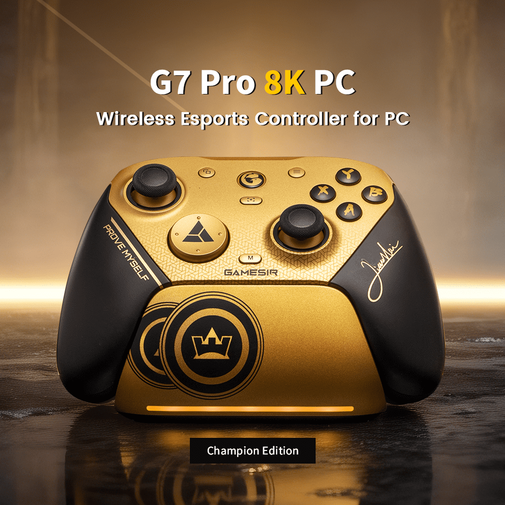 GameSir G7 Pro 8K PC Controller Champion Edition (Black, Wired & Wireless) jdu6r