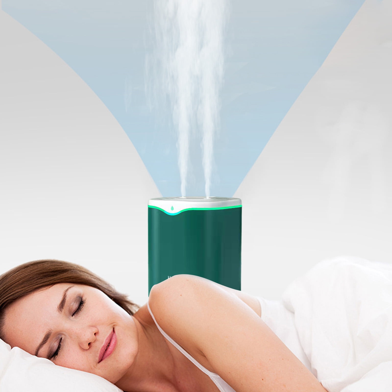 Dadiaei Cool & Warm Mist Humidifier for Bedroom and Nursery (Green, 67.6 fl oz) 0kbuu