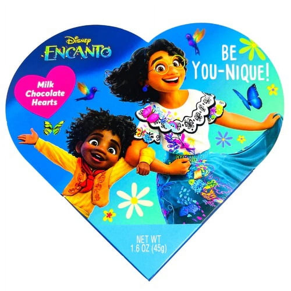 Frankford Disney Encanto Milk Chocolate Hearts Valentine's Day Gift Set (Multi-Color, 3.2 oz) 5srif