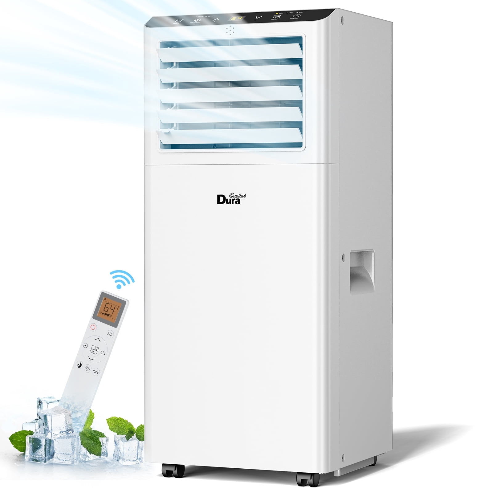 DuraComfort Portable Air Conditioner, 8500 BTU Cooling Unit for Rooms up to 250 Sq. Ft. (White, 5100 BTU SACC) 2vq23