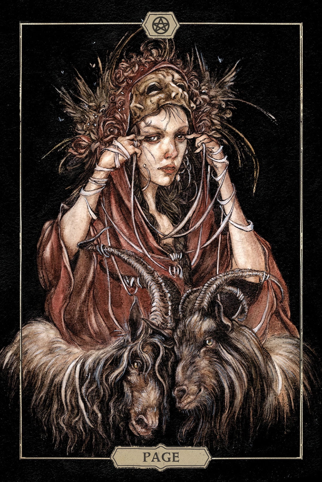 Jeremy Hush Tarot Deck (Hardcover, 78-Card Set) gm33e