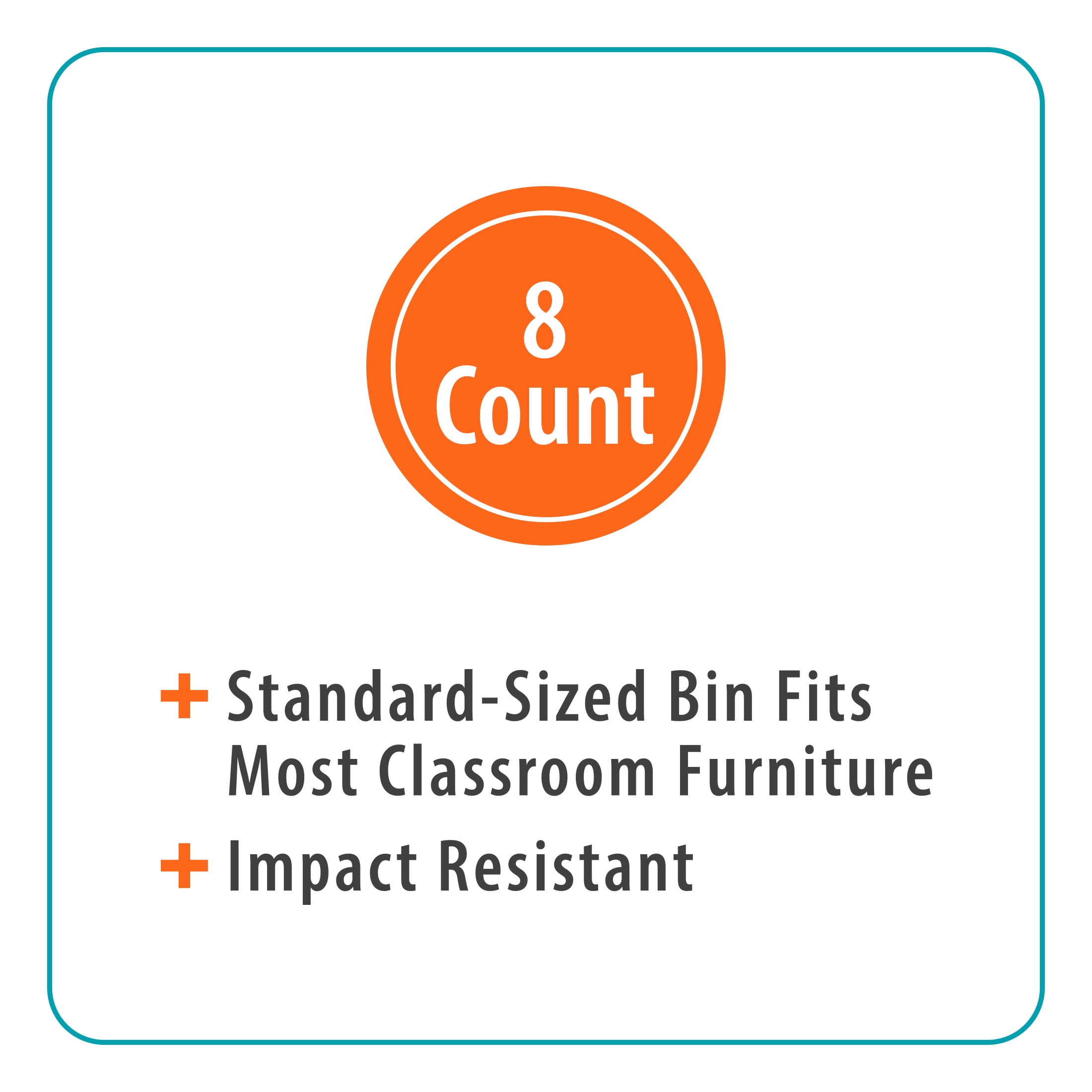 Pen+Gear Small Cubby Bin Storage Organizer for Classroom and Home (Clear, 8-Pack, 12.27 in x 7.96 in x 5.12 in) cullu