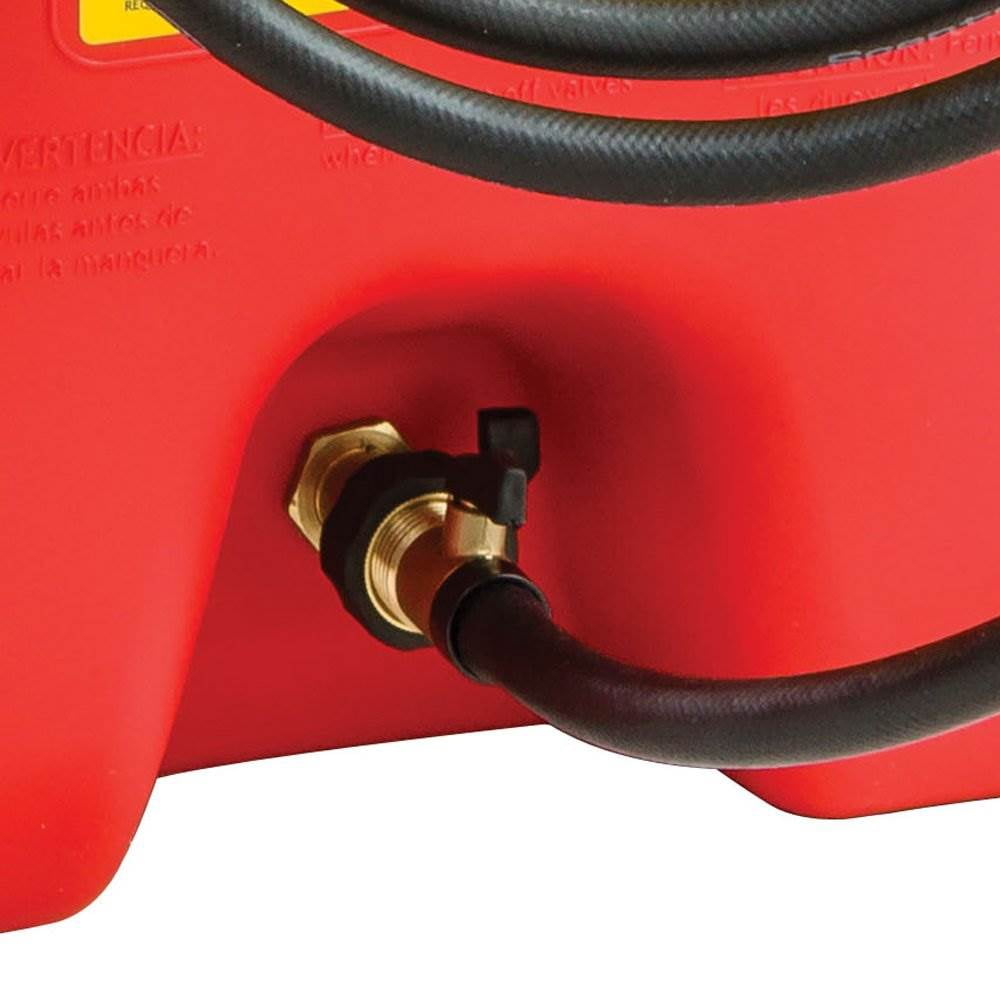 Scepter Flo N Go Duramax 14 Gallon Wheeled Fuel Transfer Caddy with Siphon Pump (Red, 14 Gallon) whab7