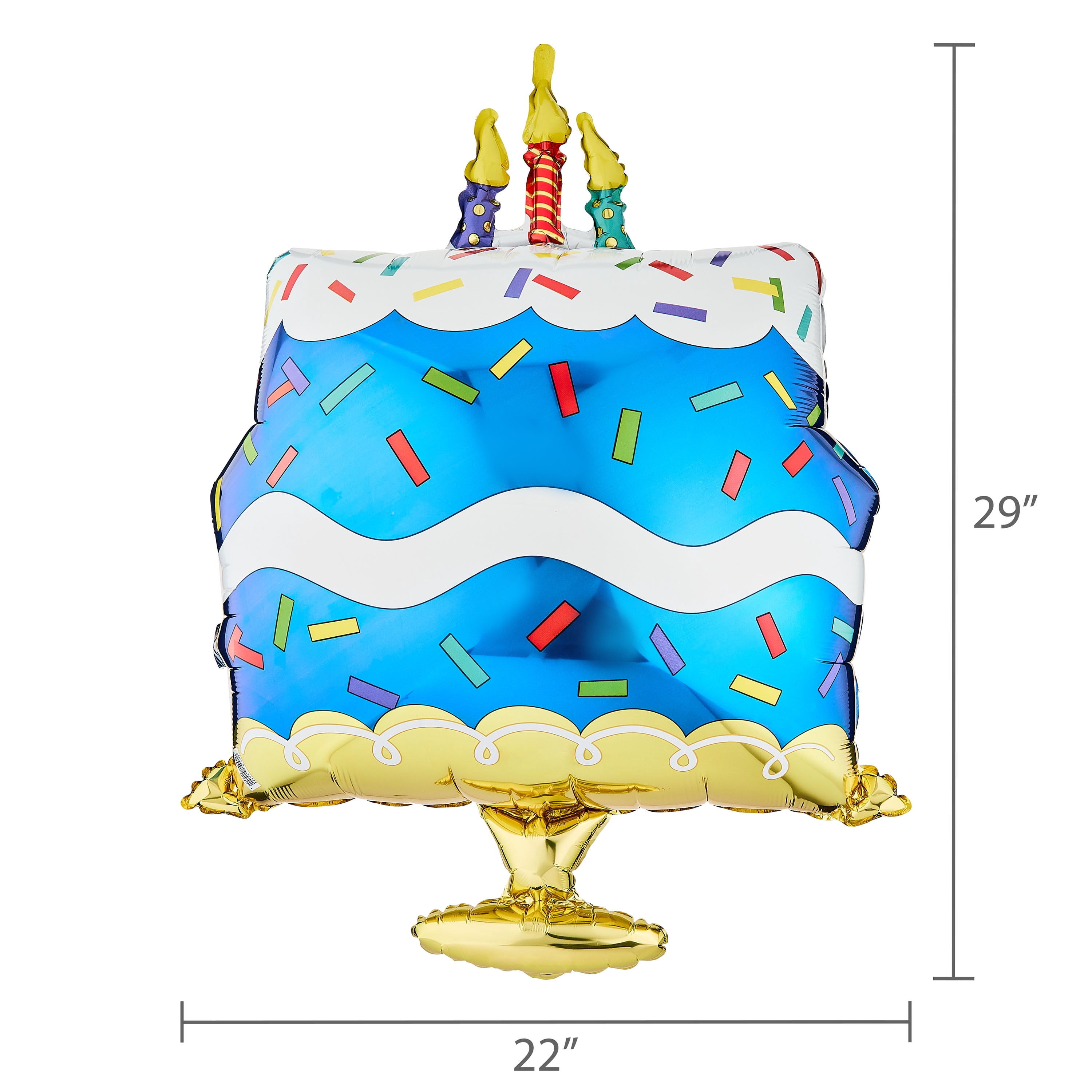 Way To Celebrate Tiered Birthday Cake Balloon (Navy, 29 in) gh87j
