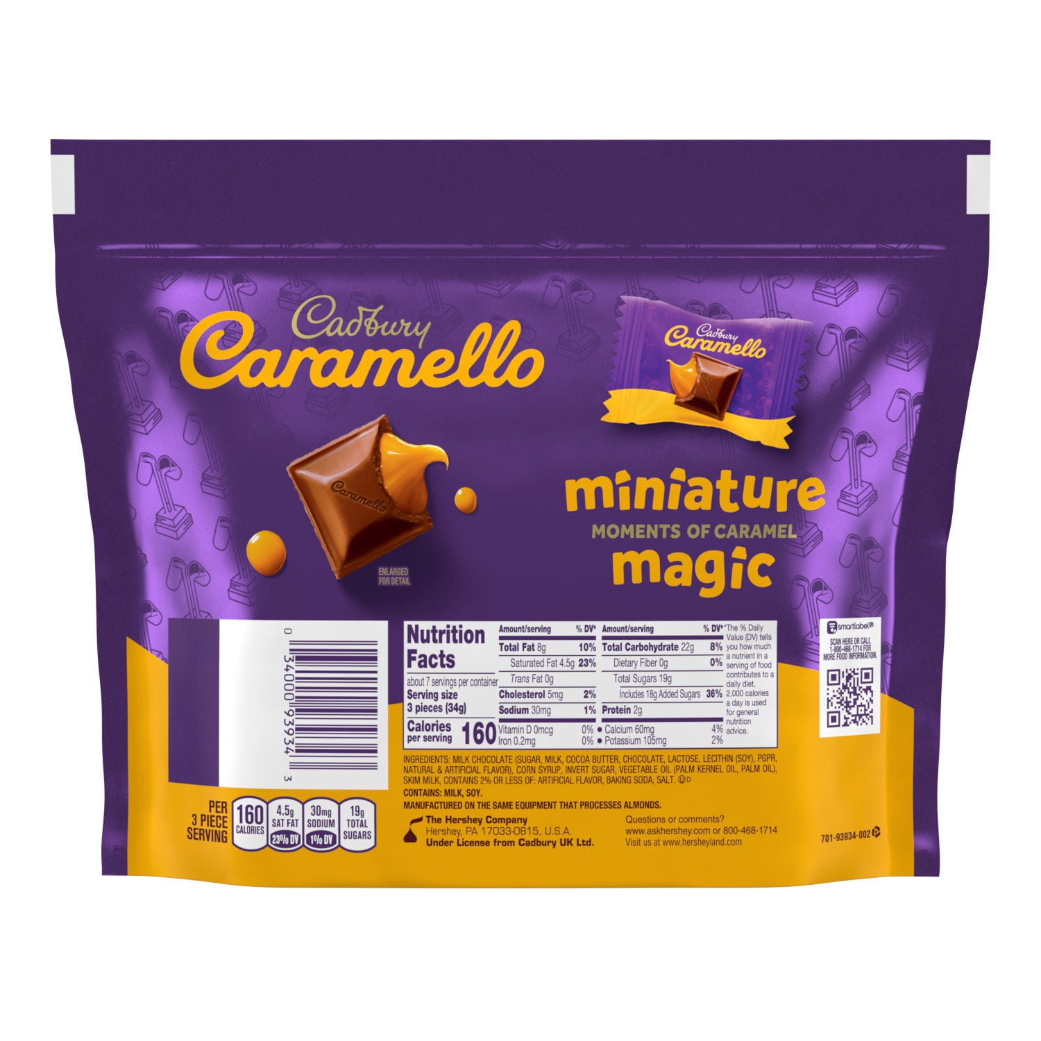 Cadbury Caramello Miniatures Milk Chocolate Caramel Candy Bars (8 oz) kt1gf