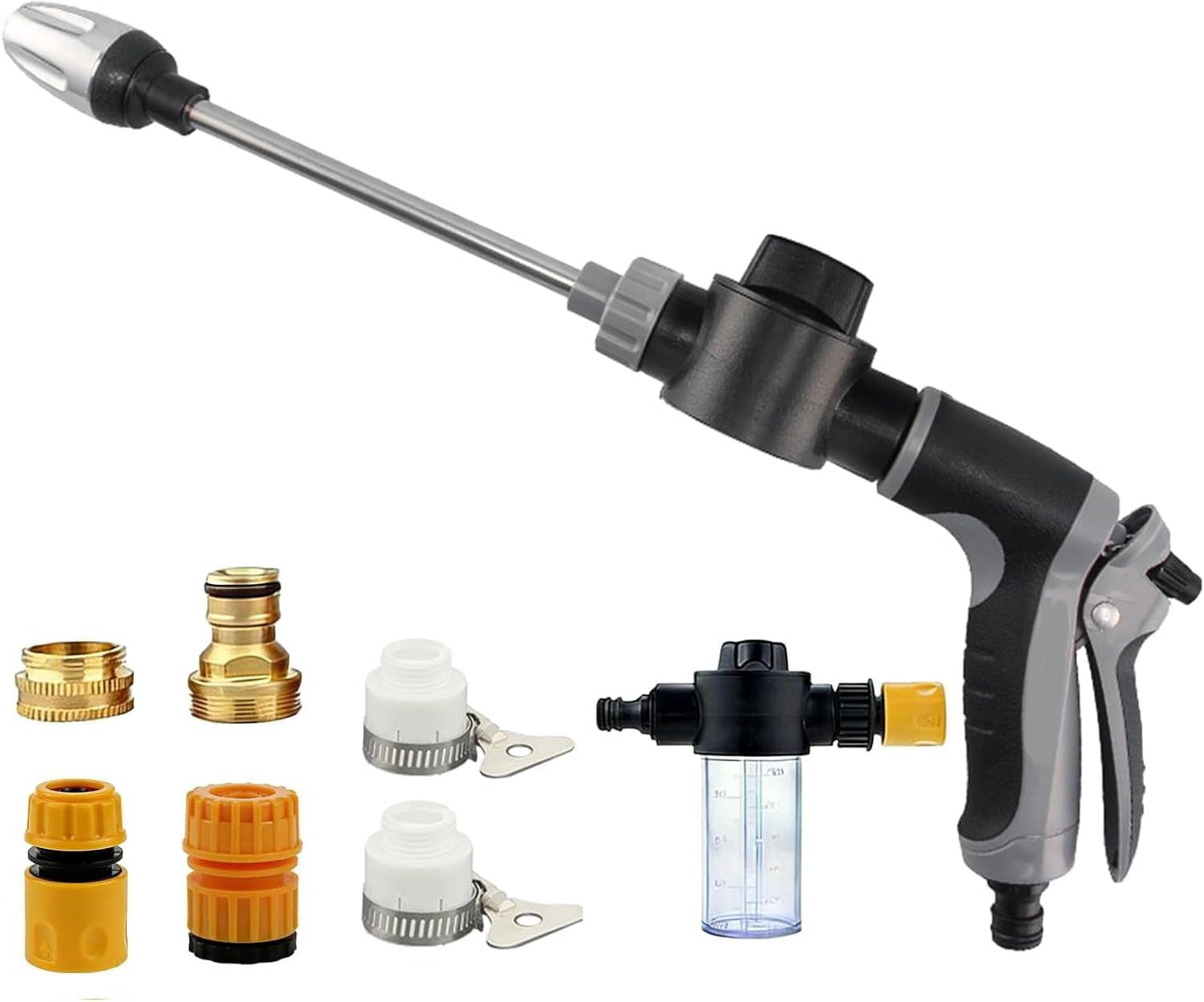 Aquoxis Pressure Washer Wand, Handheld Power Sprayer with 360° Rotating Nozzle (3 Spray Modes, 15 in) 92tp2