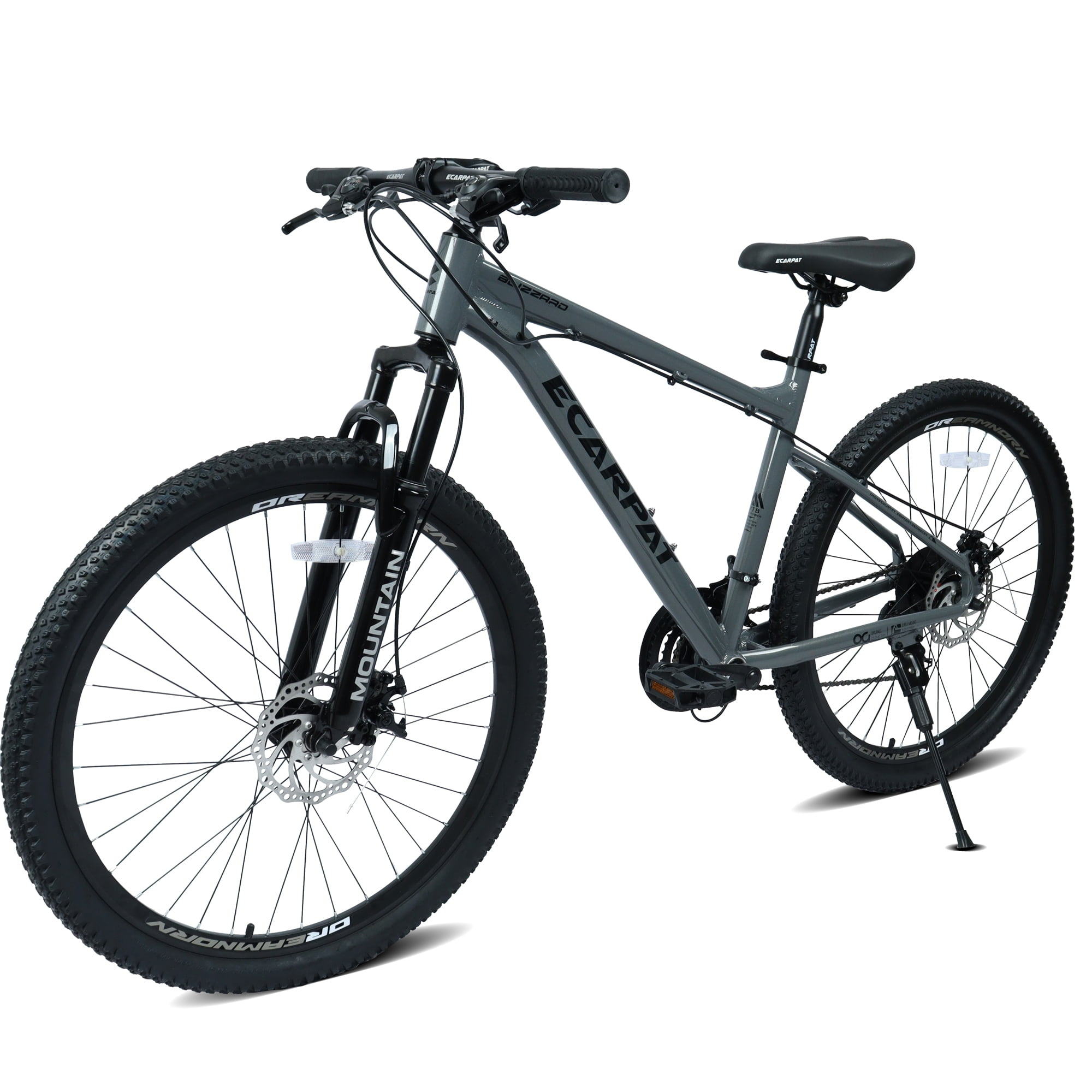 Ambifirner 26 Inch All-Terrain Mountain Bike, 21-Speed Adult Bicycle with Disc Brakes and Durable Steel Frame (Black, 26 in) 2w8x9