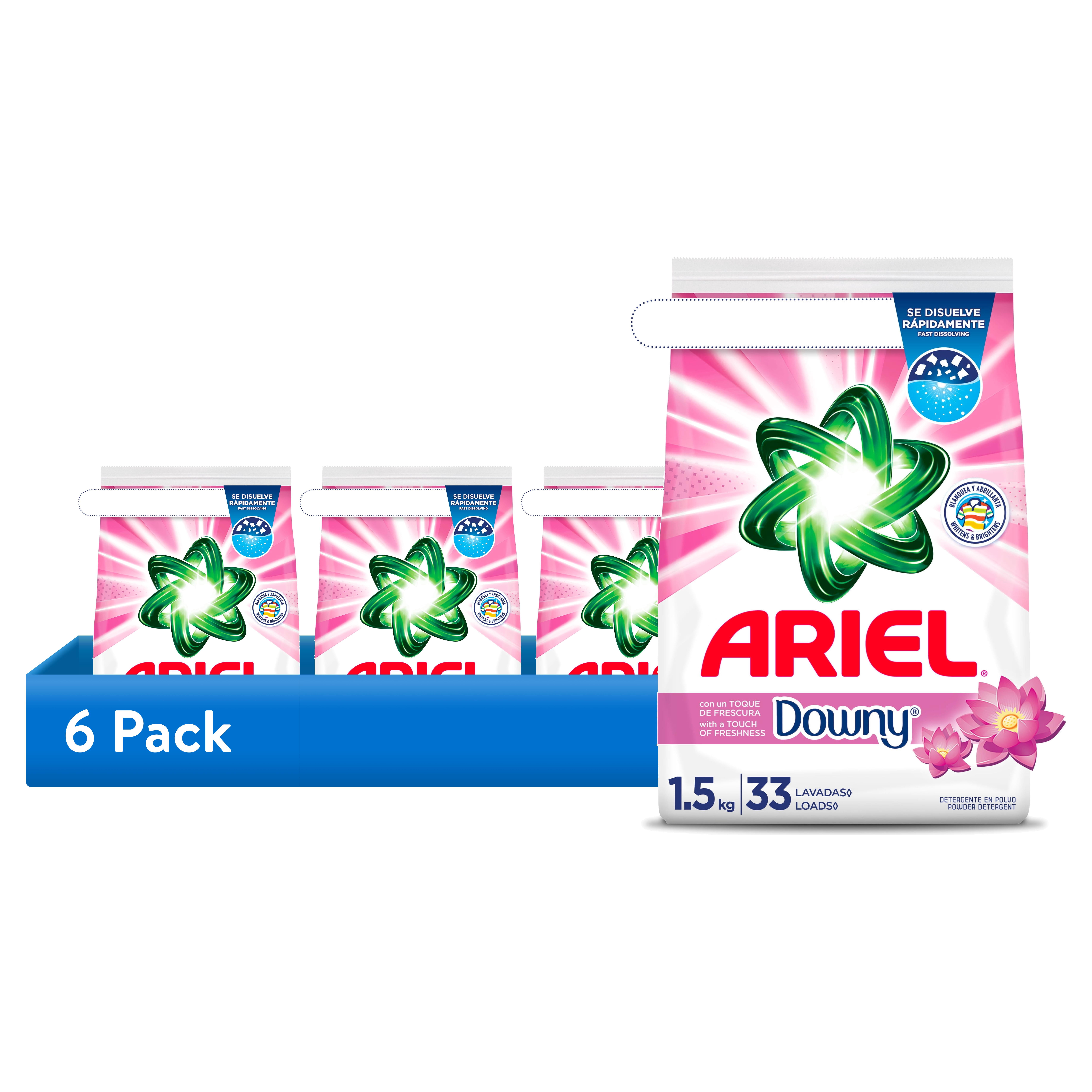Ariel Laundry Detergent Powder with Downy Freshness, Deep Cleaning Formula (6 Pack, 52 oz per pack) 043zz