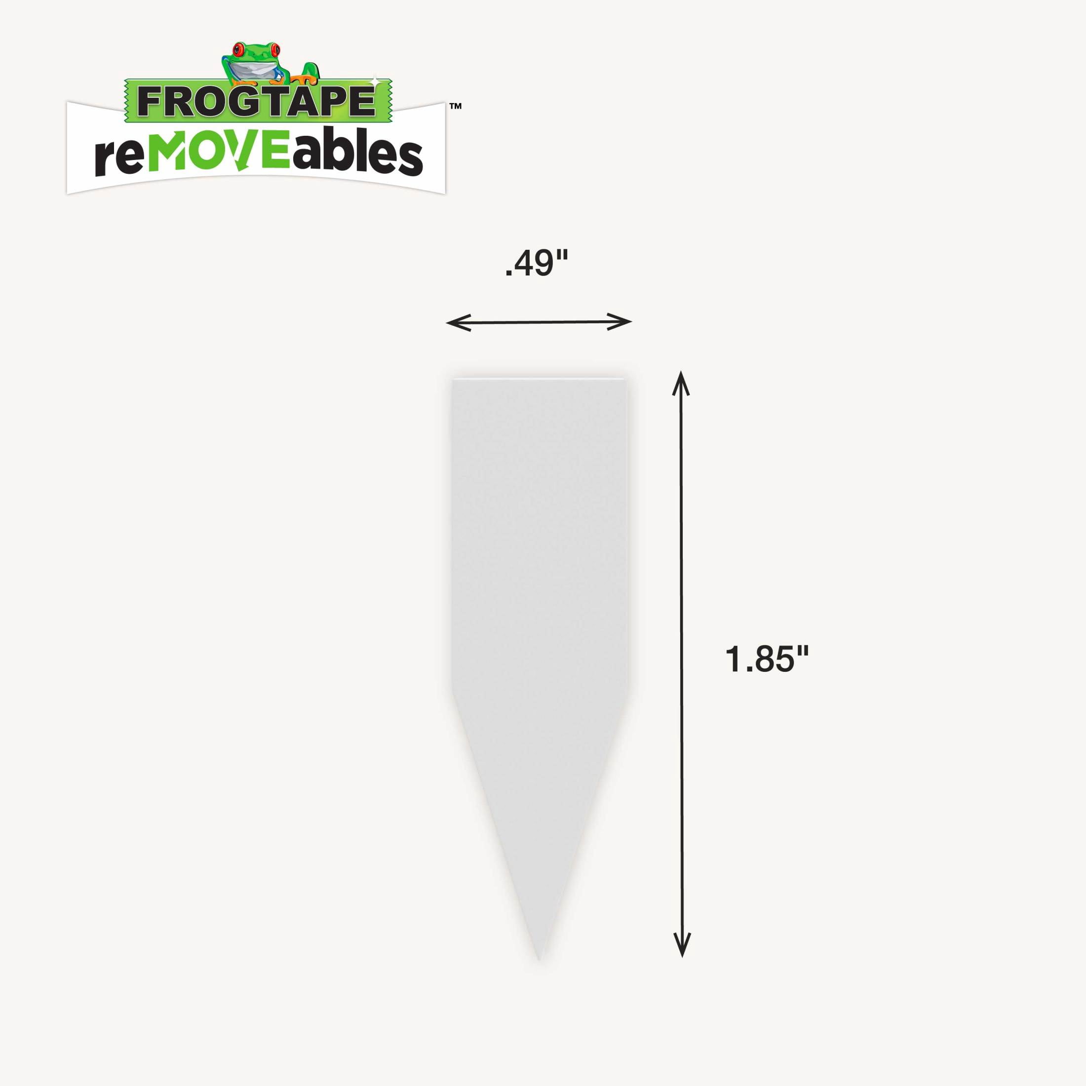 FrogTape reMOVEables Poster Strips, Damage-Free Mounting Adhesive for Wall Decor (White, 16 Count) np02k