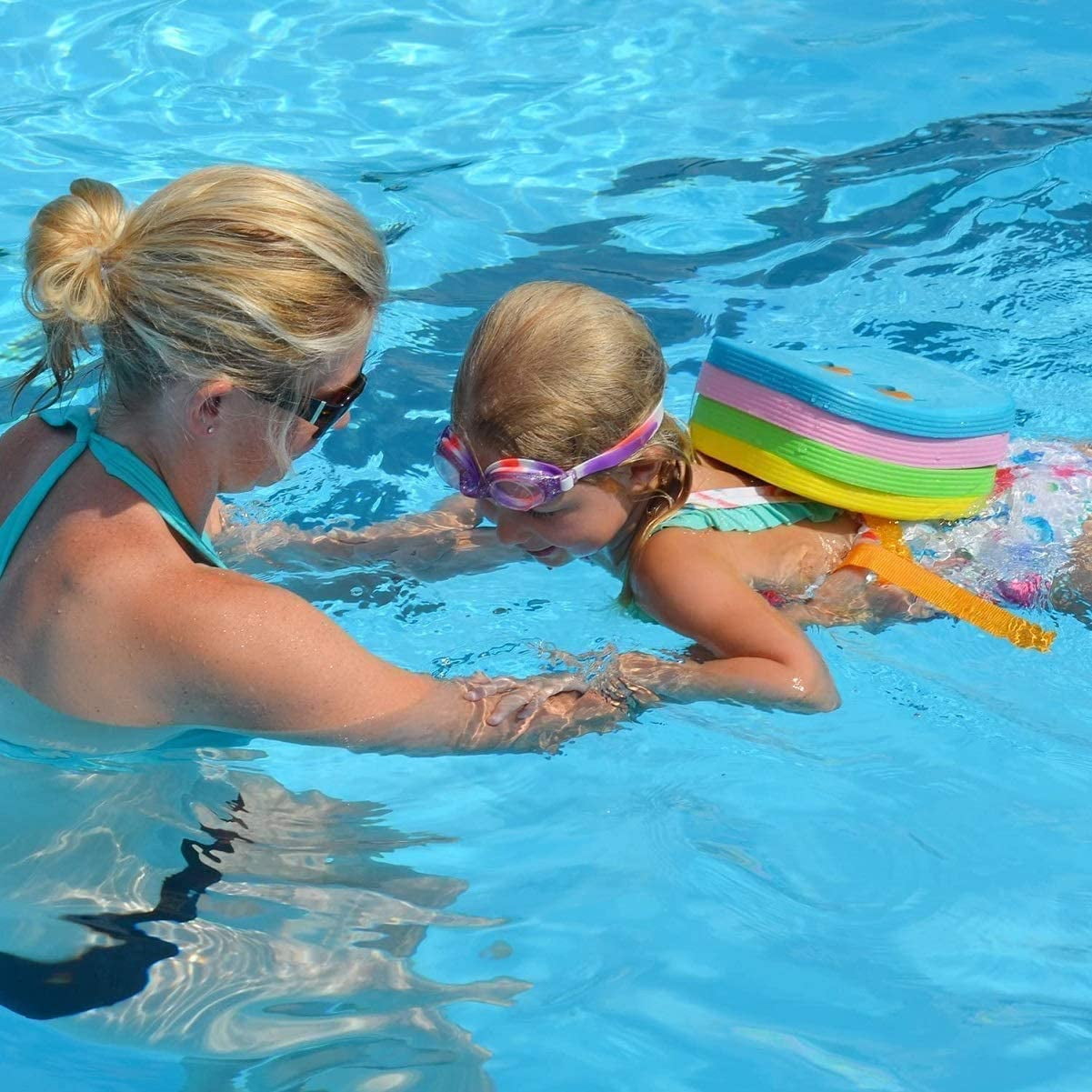 TOYSHARING Kids Swim Training Back Float Belt (Adjustable Foam Layers, 20-55 lbs) xcr4a