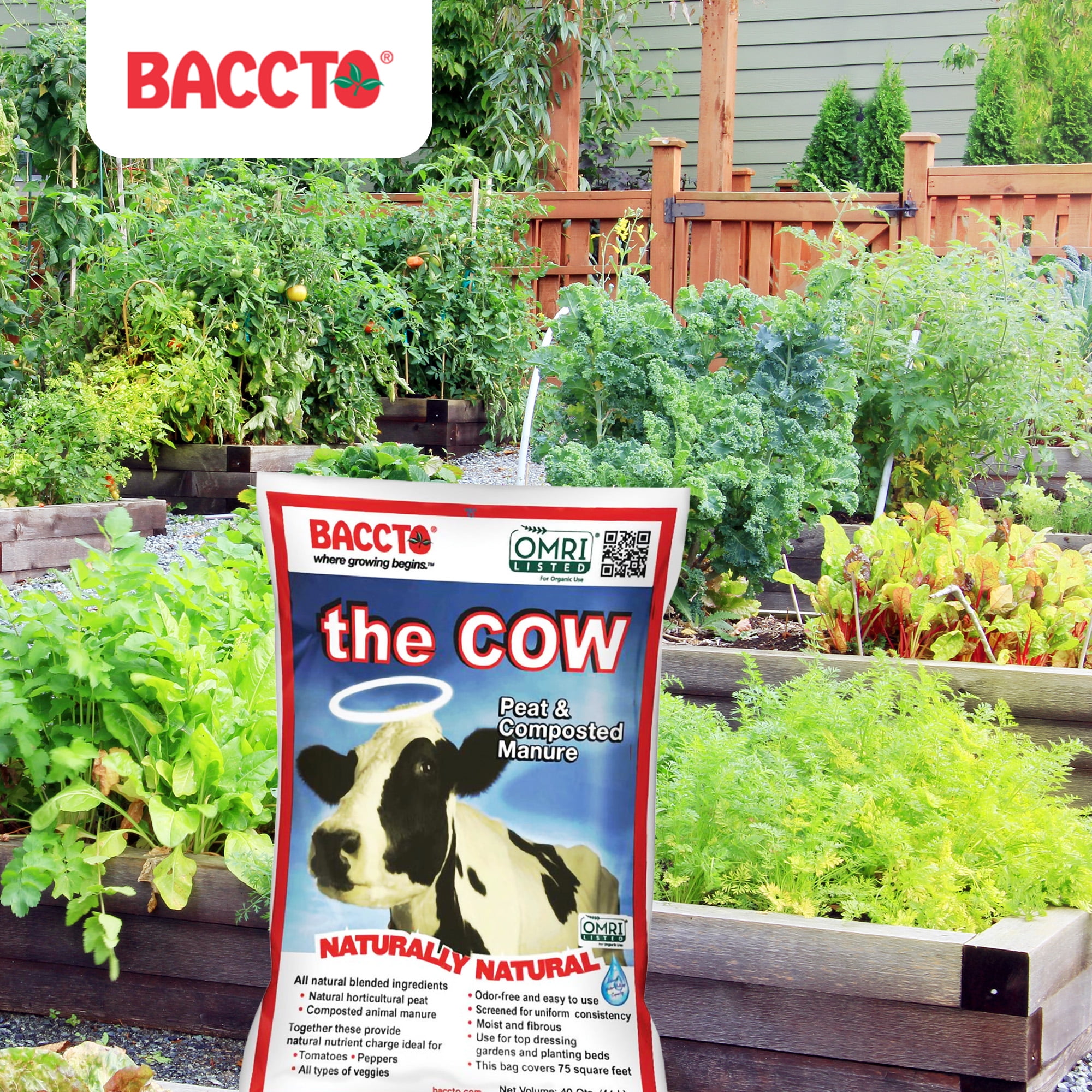 Michigan Peat Wholly Cow Horticultural Compost and Manure (40 qt, 4 Pack) qtcmz