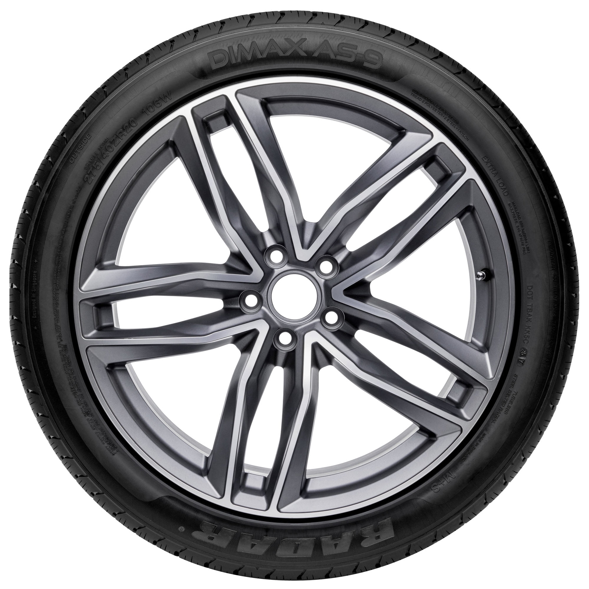 Radar Dimax AS-9 All Season Passenger Tire (Black Sidewall, 225/55R17) ye57k