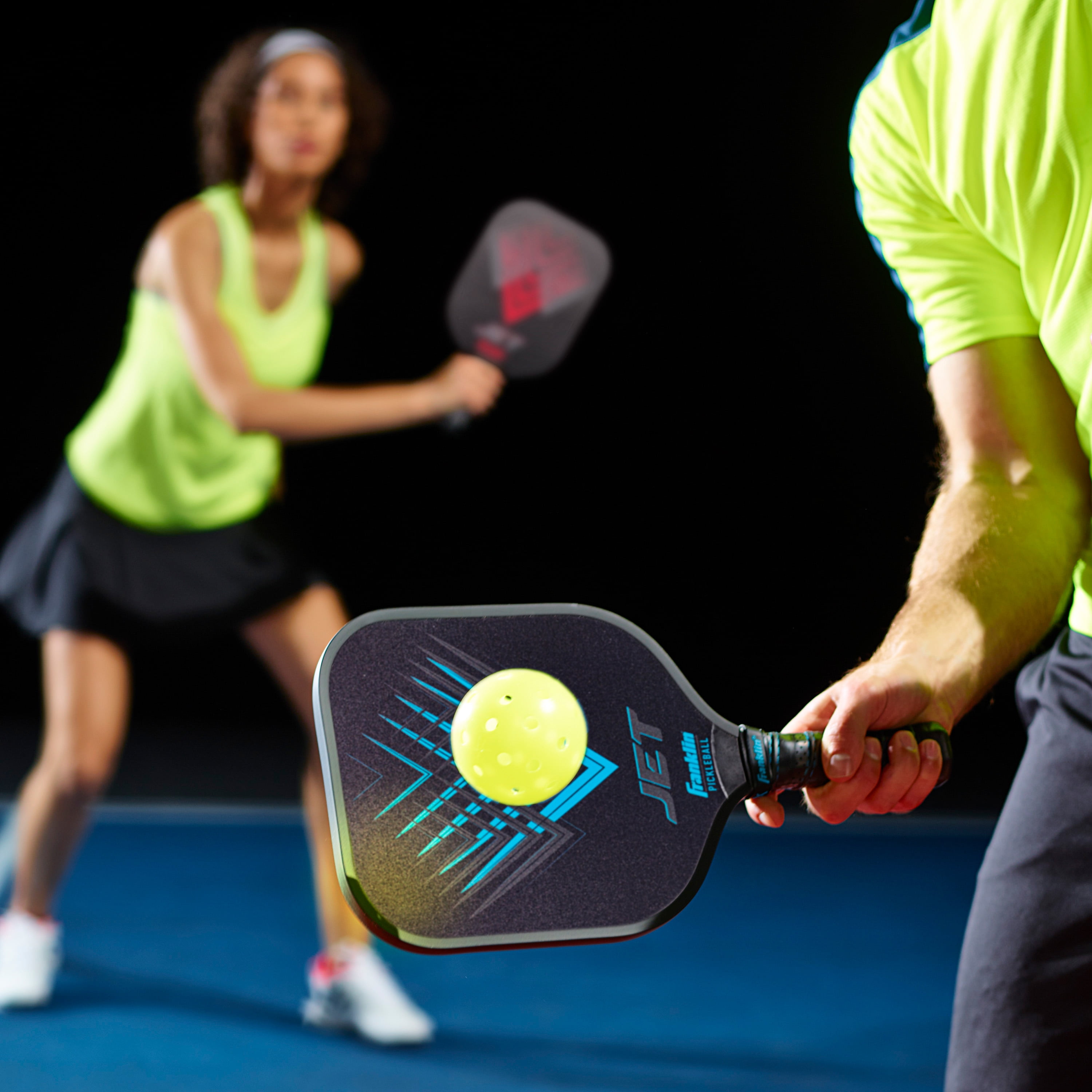 Franklin Sports Pickleball Paddle Set (2 Paddles, 2 Balls, Aluminum Starter Kit) tlmo1