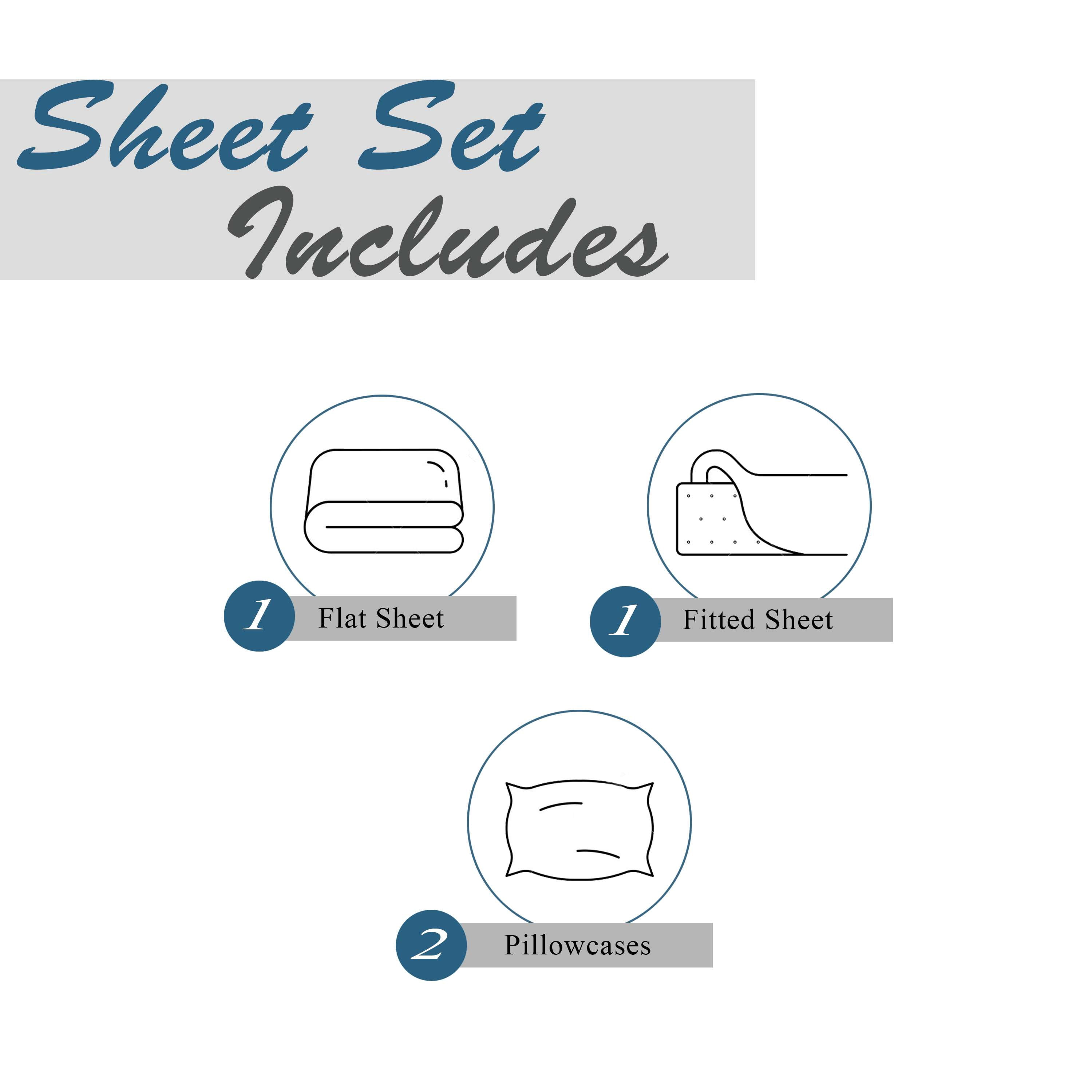 Mainstays Jersey Knit Bed Sheet Set (Full, Purple Crackle, 4-Piece) ubjgo