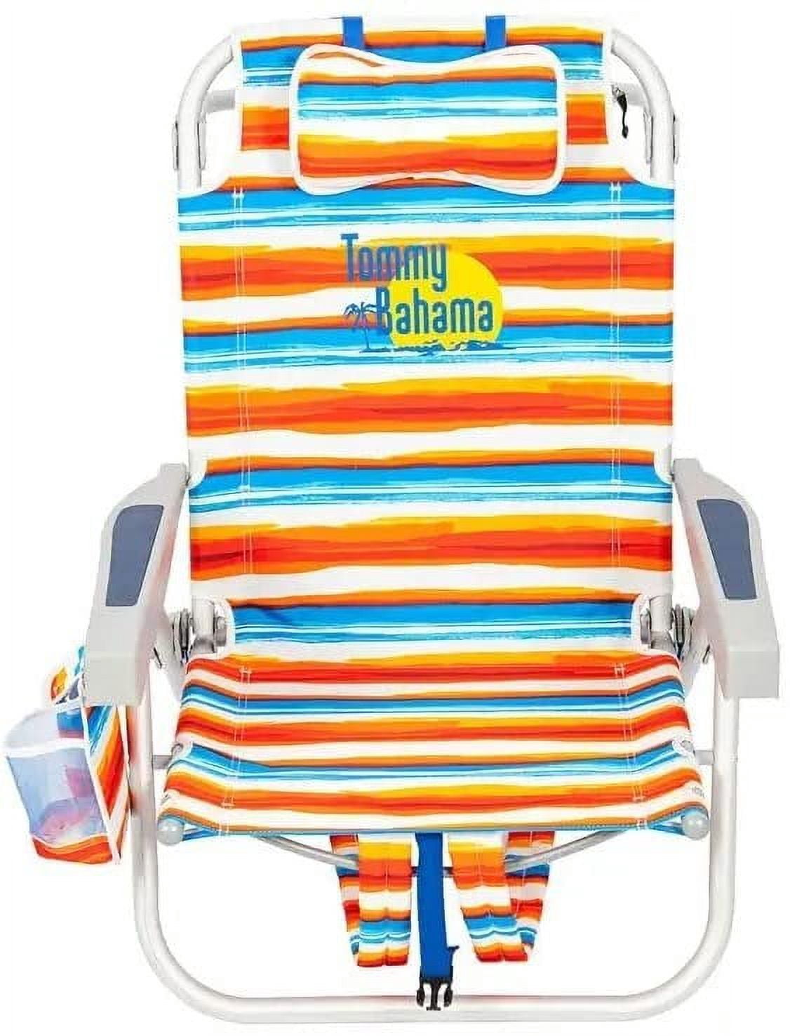 Tommy Bahama Backpack Beach Chair (Tropical Sunset, 300 lb Capacity) c9rjh