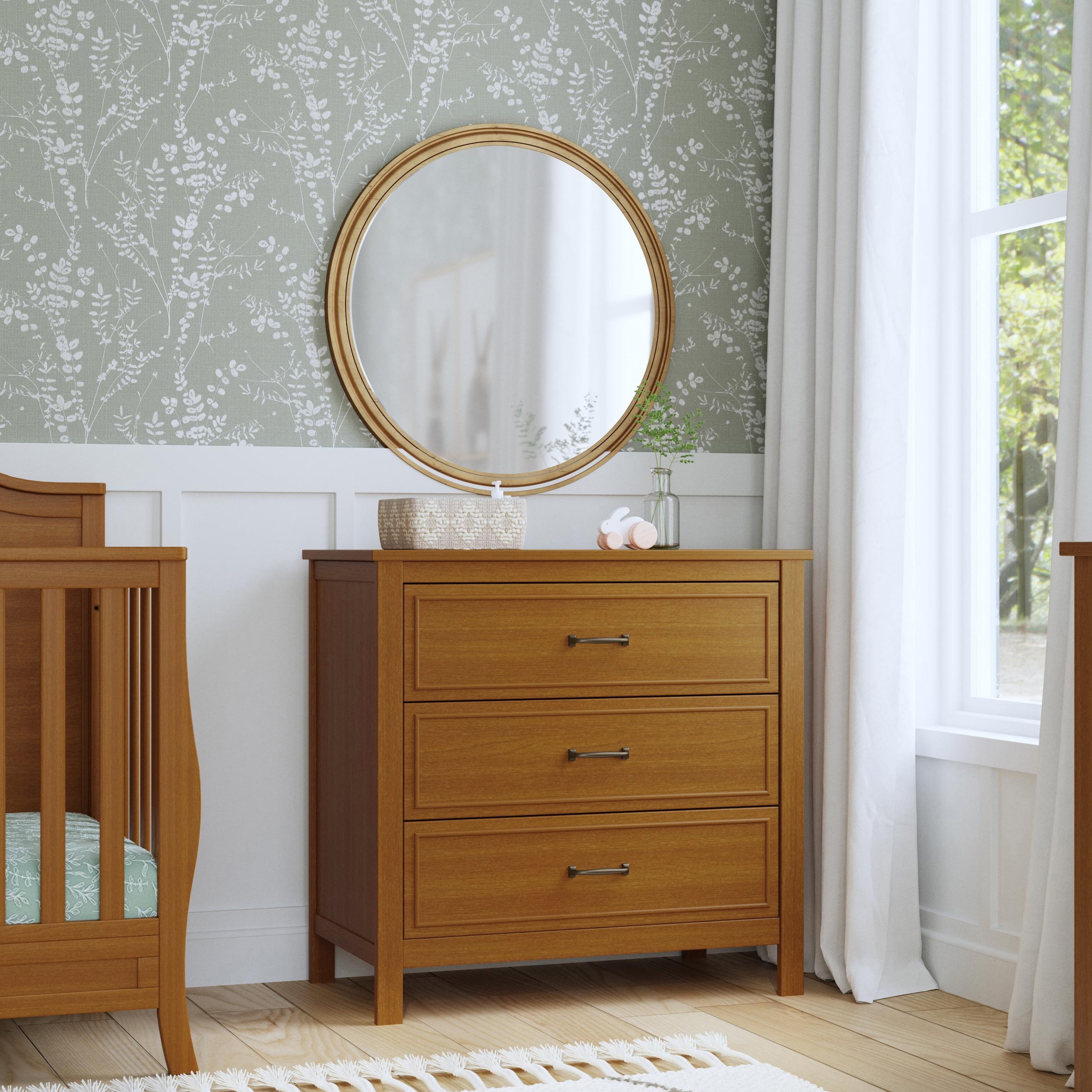 DaVinci Charlie 3-Drawer Dresser (Chestnut) k2dg1