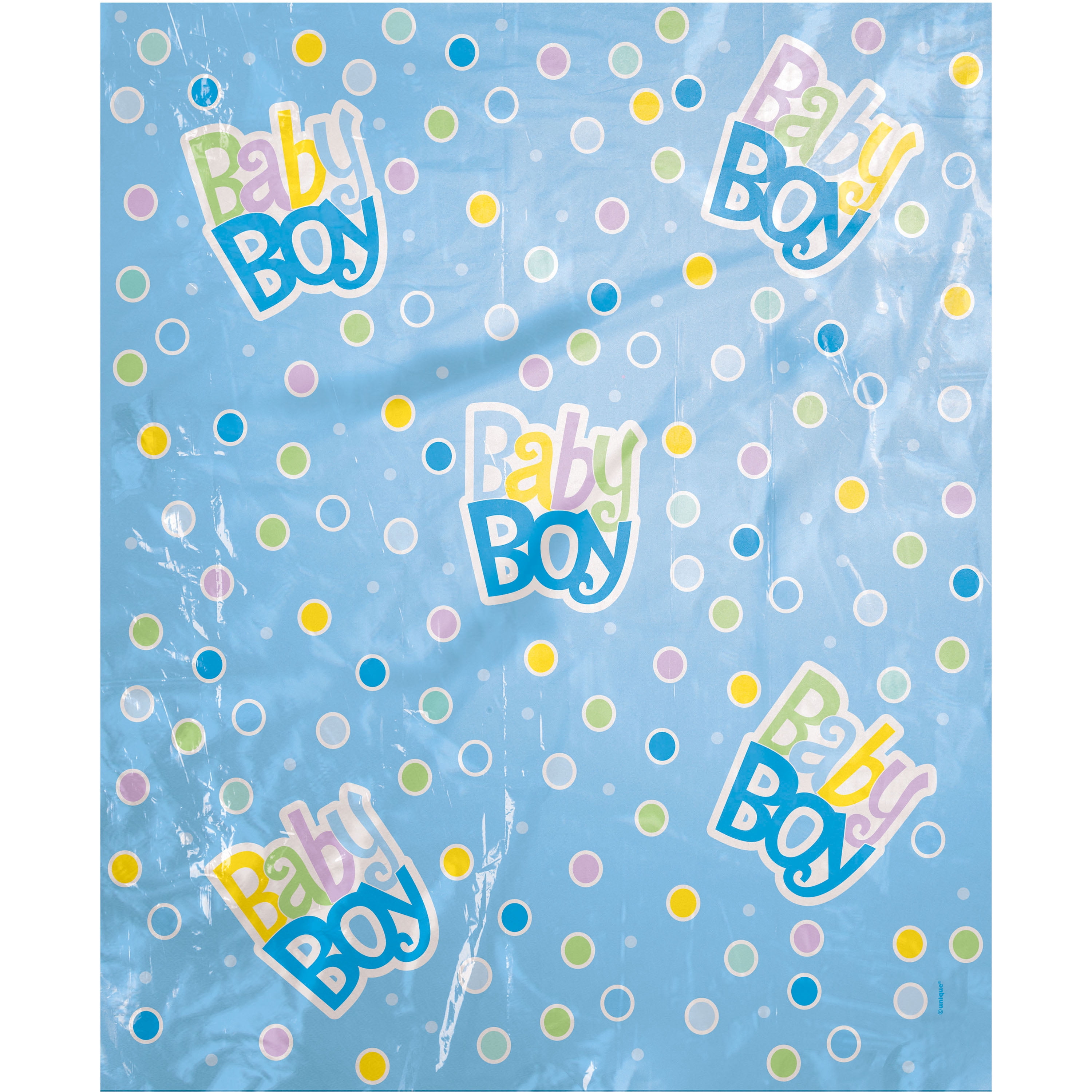 Unique Jumbo Plastic Gift Bag for Baby Shower (Blue Polka Dot, 44 in x 36 in x 23 in) em6ys