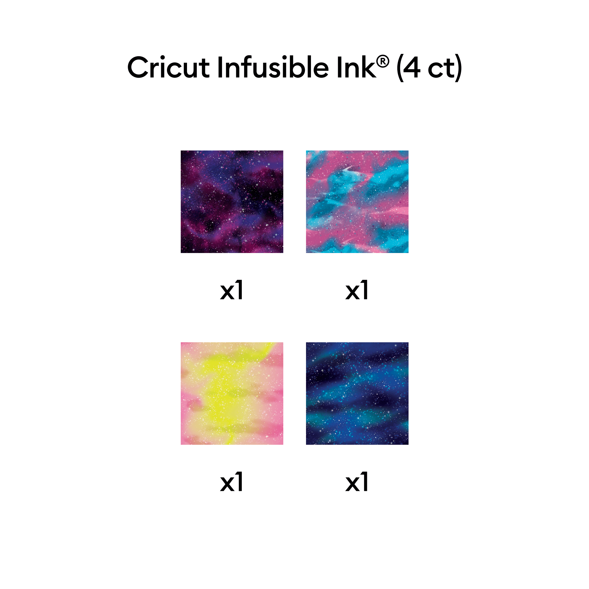 Cricut Infusible Ink Transfer Sheets, Galactic Stars Pattern, Professional Heat Transfer Vinyl (4 ct, 12 in x 12 in) jowfq