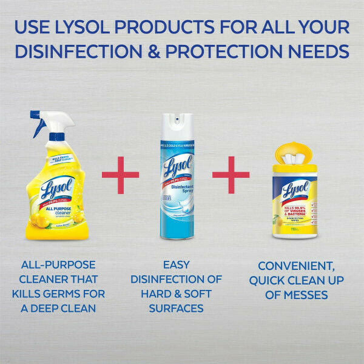 Lysol Multi-Purpose Cleaner with Bleach, Heavy-Duty Disinfectant for Kitchen and Bathroom (White, 32 oz, 6 Pack) fbvy4