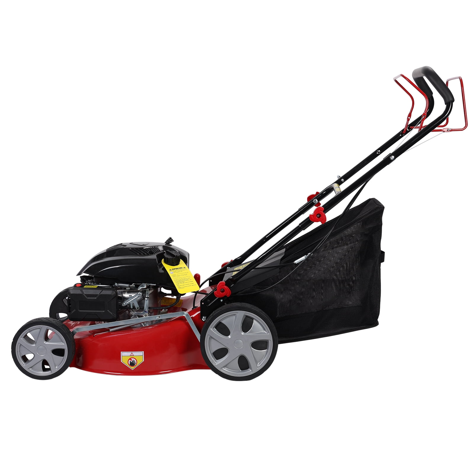 Cixusio 141cc Self-Propelled Gas Lawn Mower with 20-inch Cutting Deck (Red, 13.2 gal Grass Collection) vor89