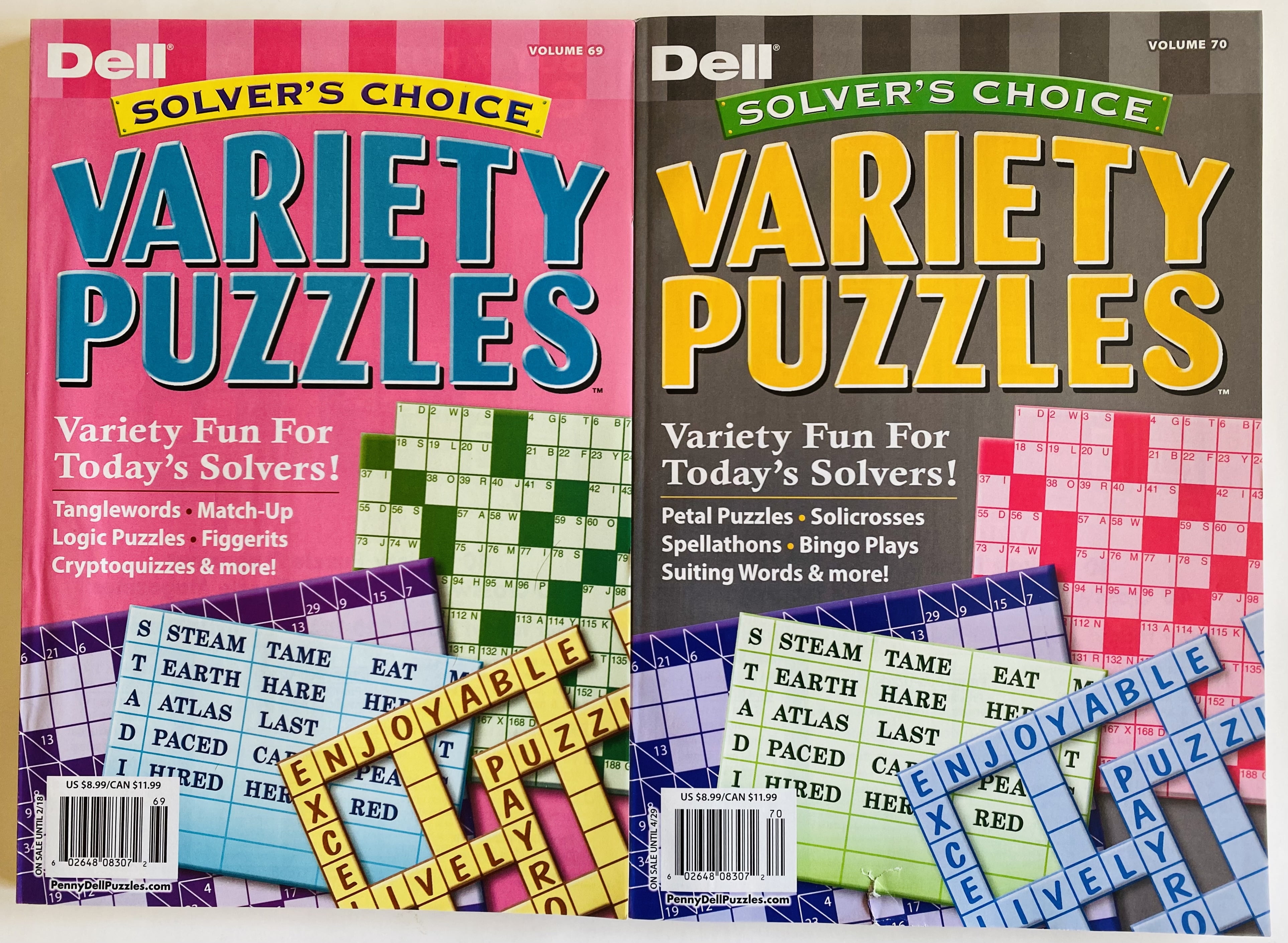 Dell Solver's Choice Variety Puzzles (Volumes 69 and 70, 178 Pages) bq7cr
