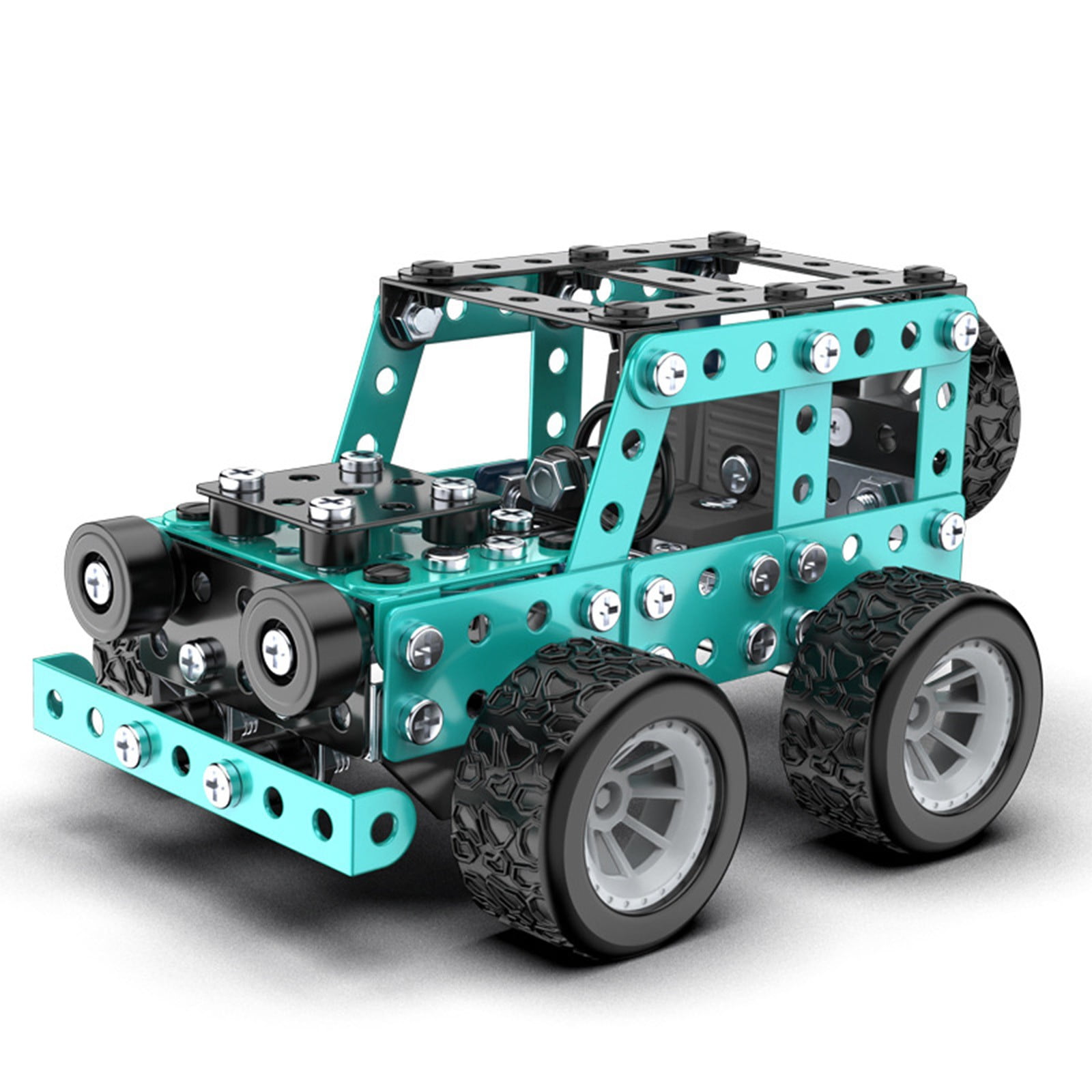 RKZDSR STEM Metal Model Car Building Kit, DIY Educational Erector Set for Kids (190 Pieces, 4.9 in L x 3.74 in W x 2.95 in H) 3ws36